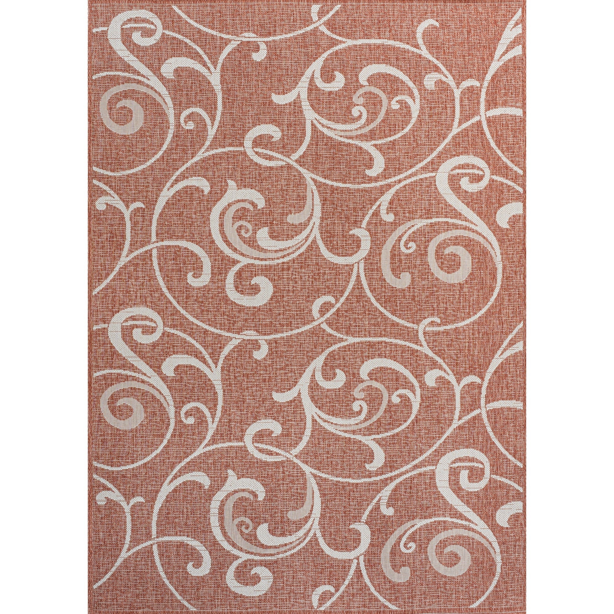 Maribel Traditional Classic Bold All-Over Scroll Indoor/Outdoor Area Rug