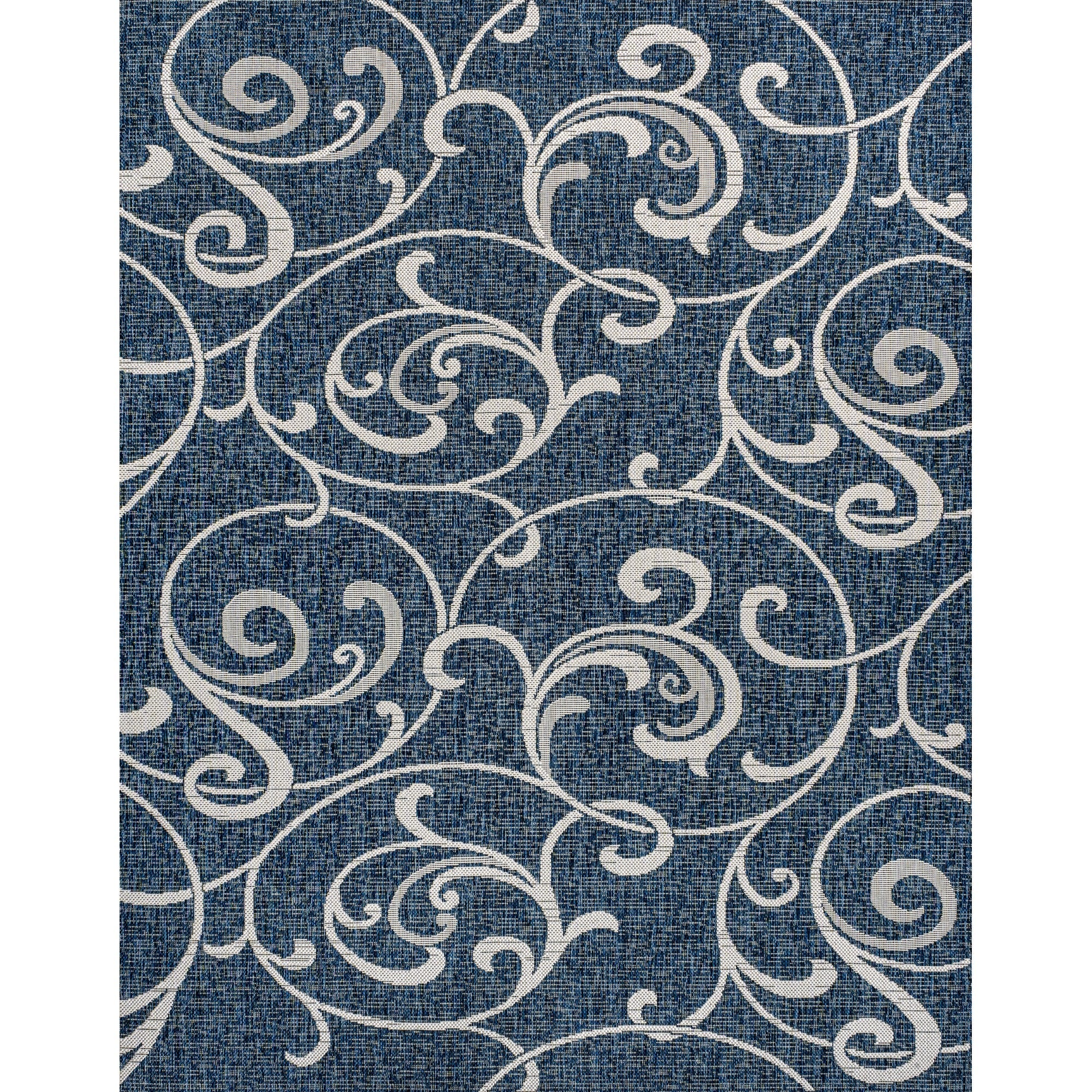 Maribel Traditional Classic Bold All-Over Scroll Indoor/Outdoor Area Rug