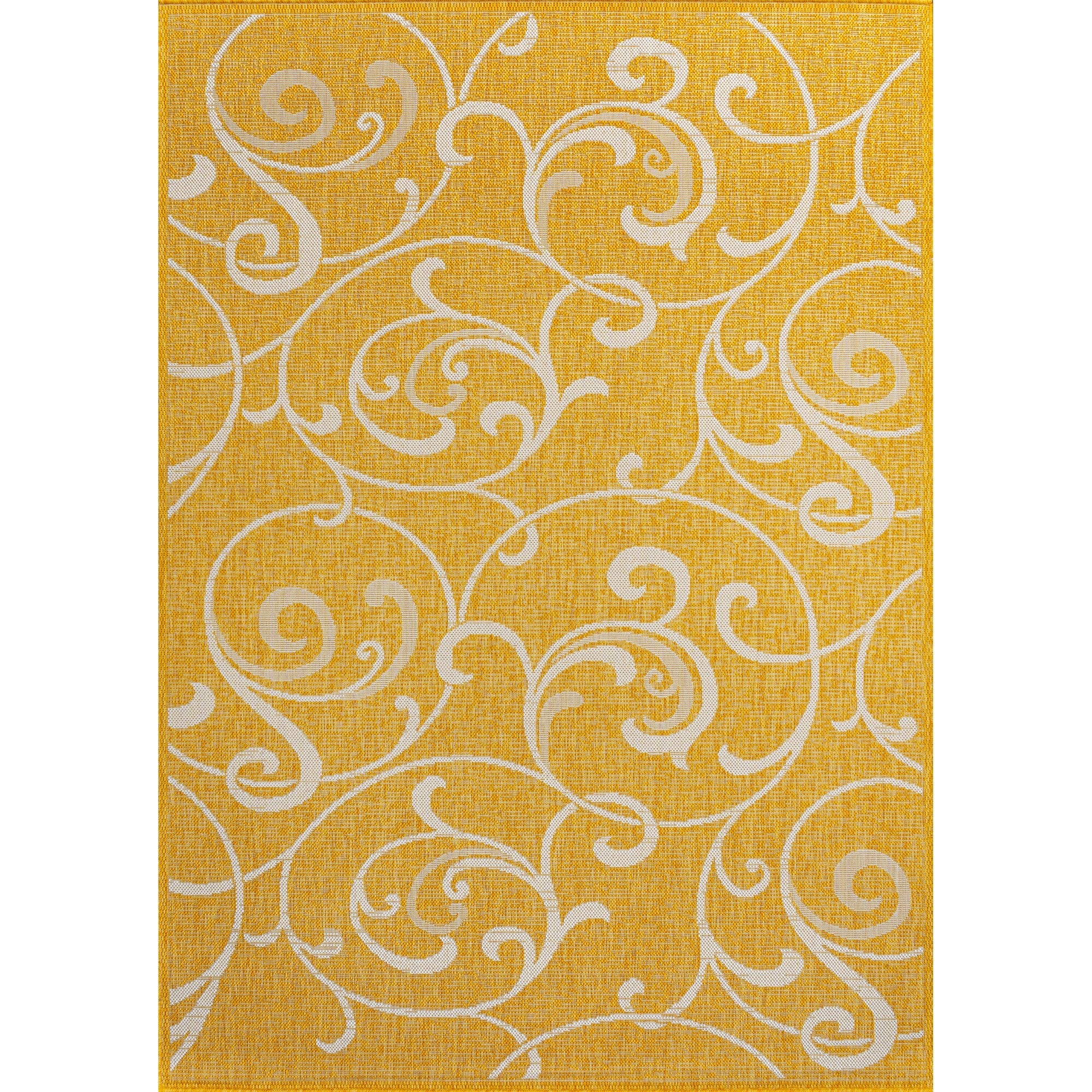 Maribel Traditional Classic Bold All-Over Scroll Indoor/Outdoor Area Rug