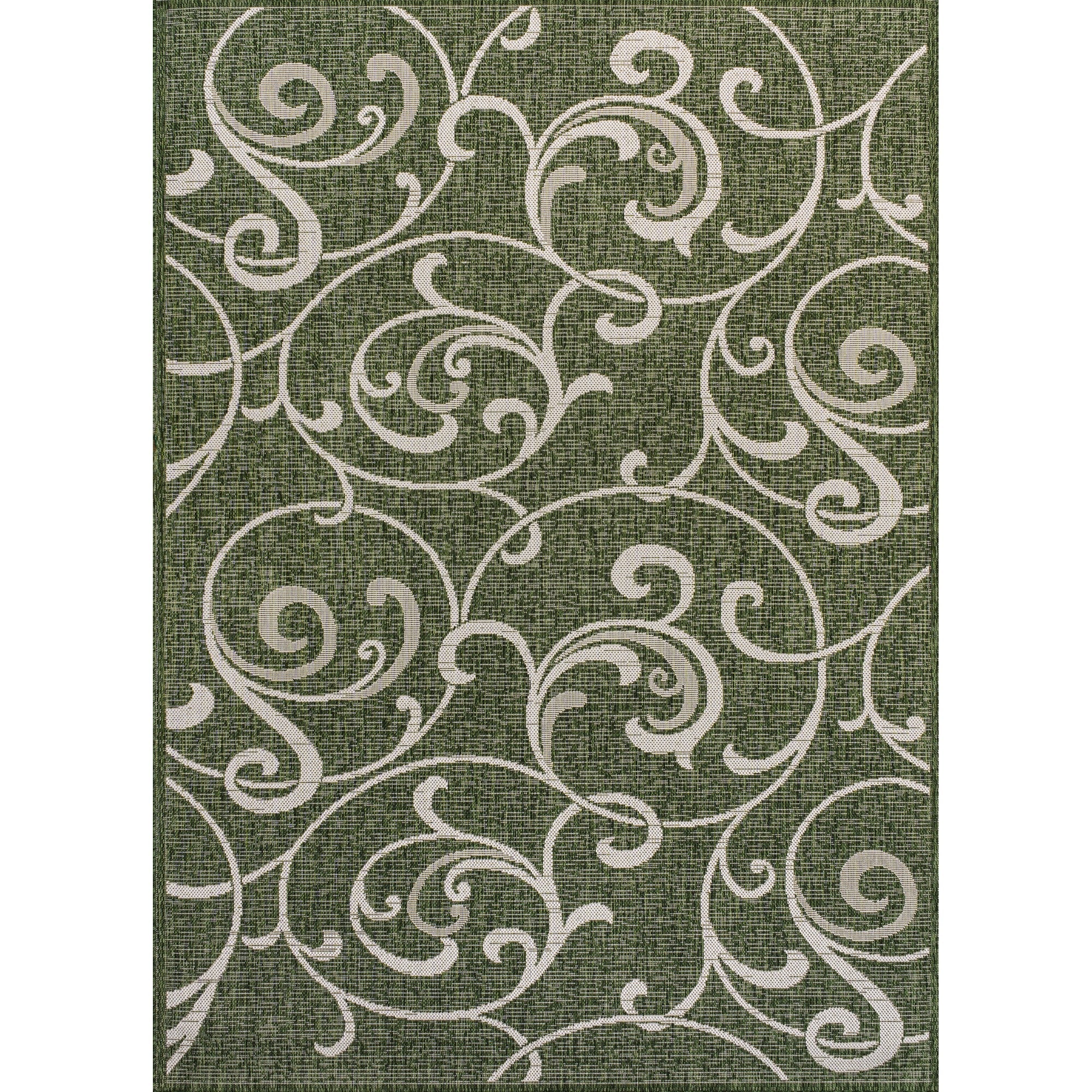 Maribel Traditional Classic All-Over Scroll Indoor/Outdoor Area Rug