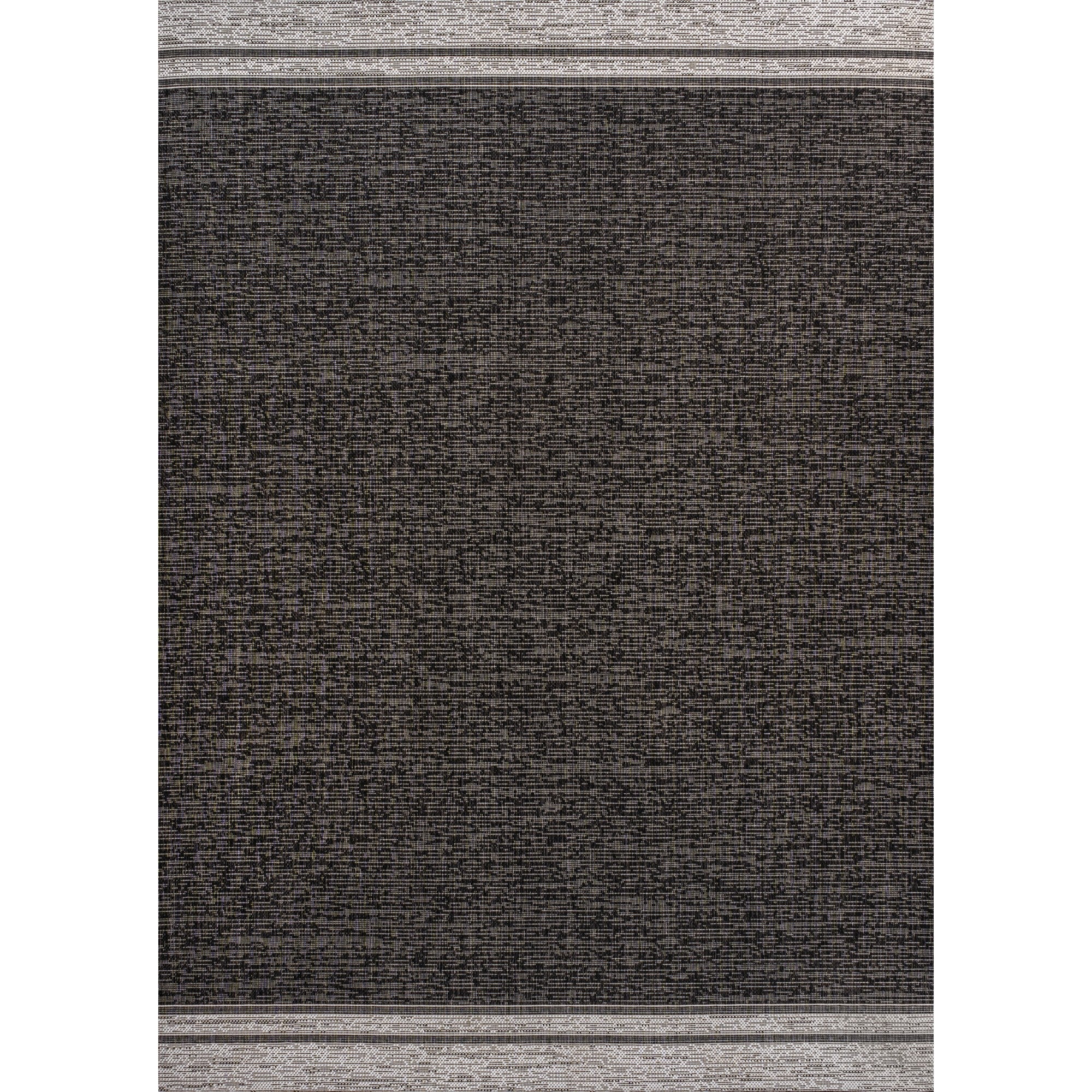 Alda Modern Minimalist Mingled Solid Indoor/Outdoor Area Rug