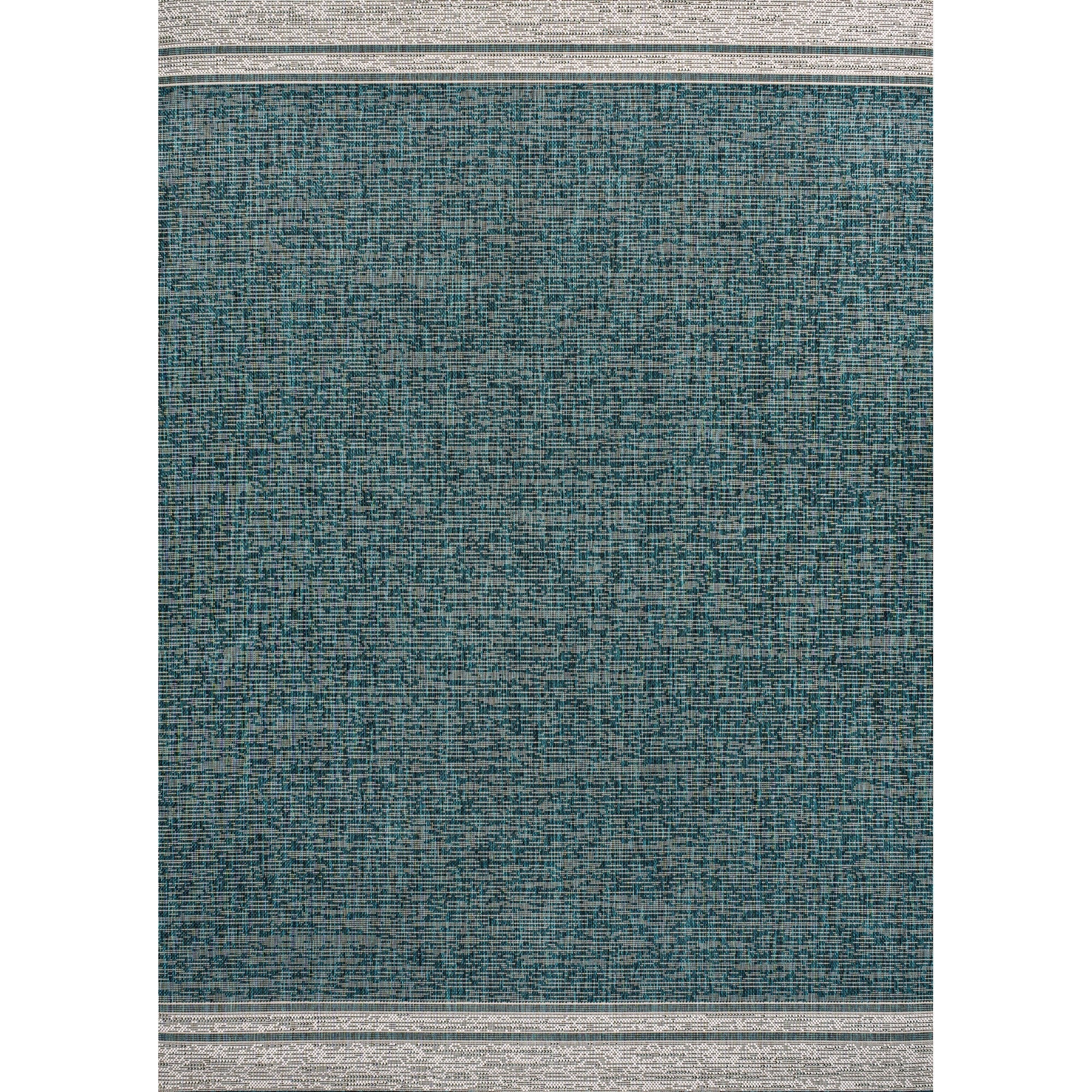 Alda Modern Minimalist Mingled Chic Solid Indoor/Outdoor Area Rug