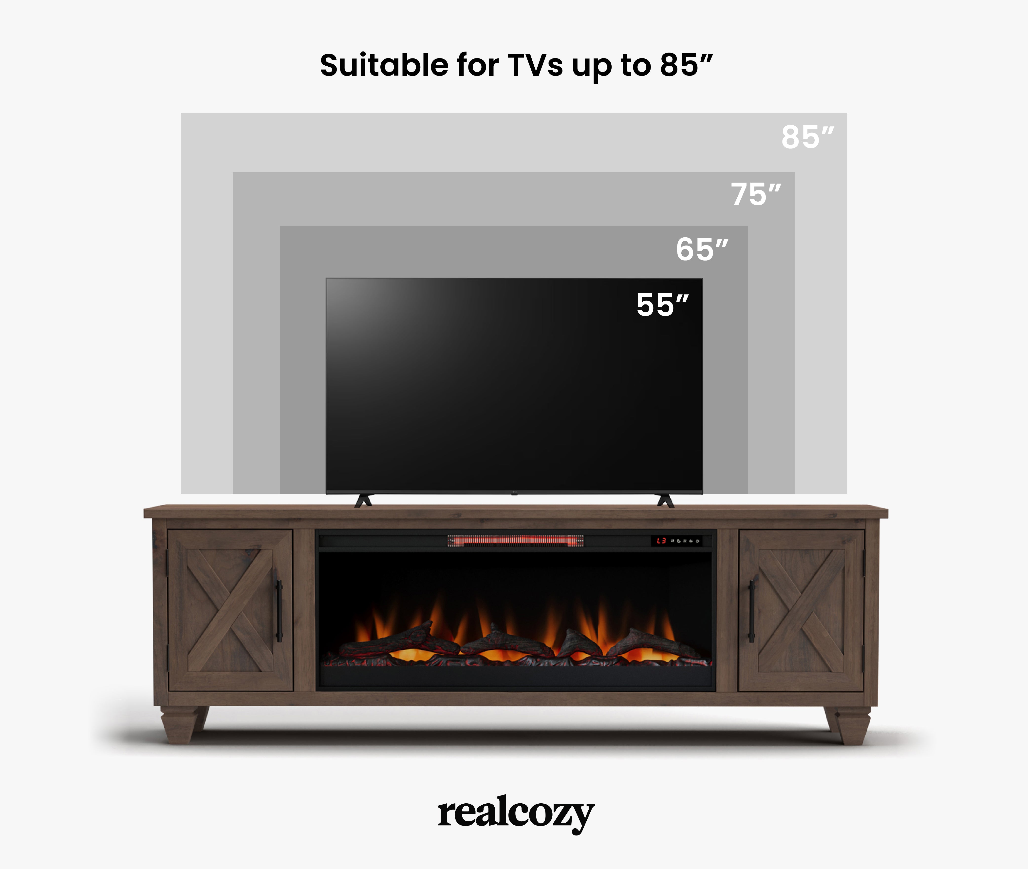 78" Liberty Fireplace TV Stand