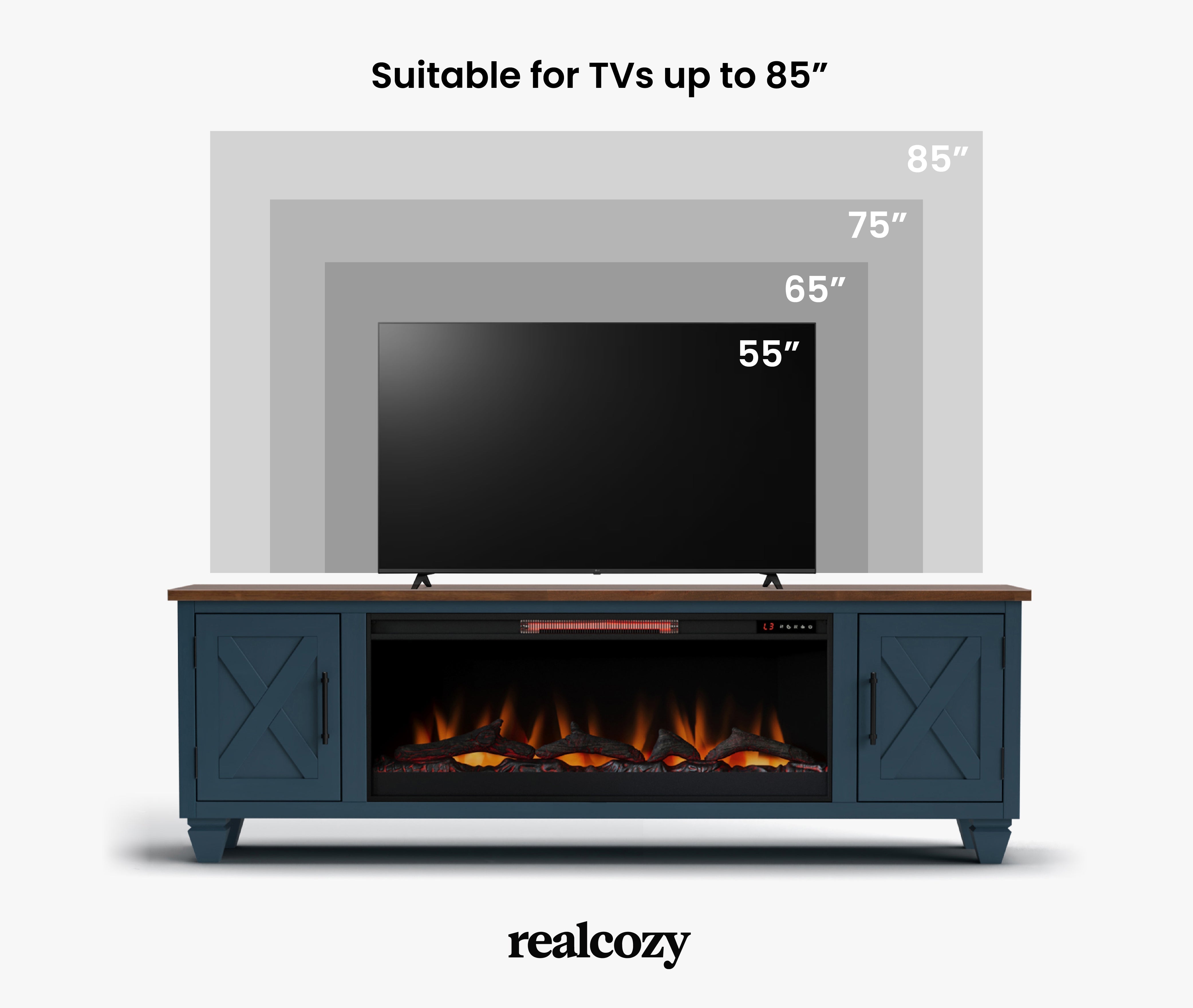 78" Liberty Fireplace TV Stand