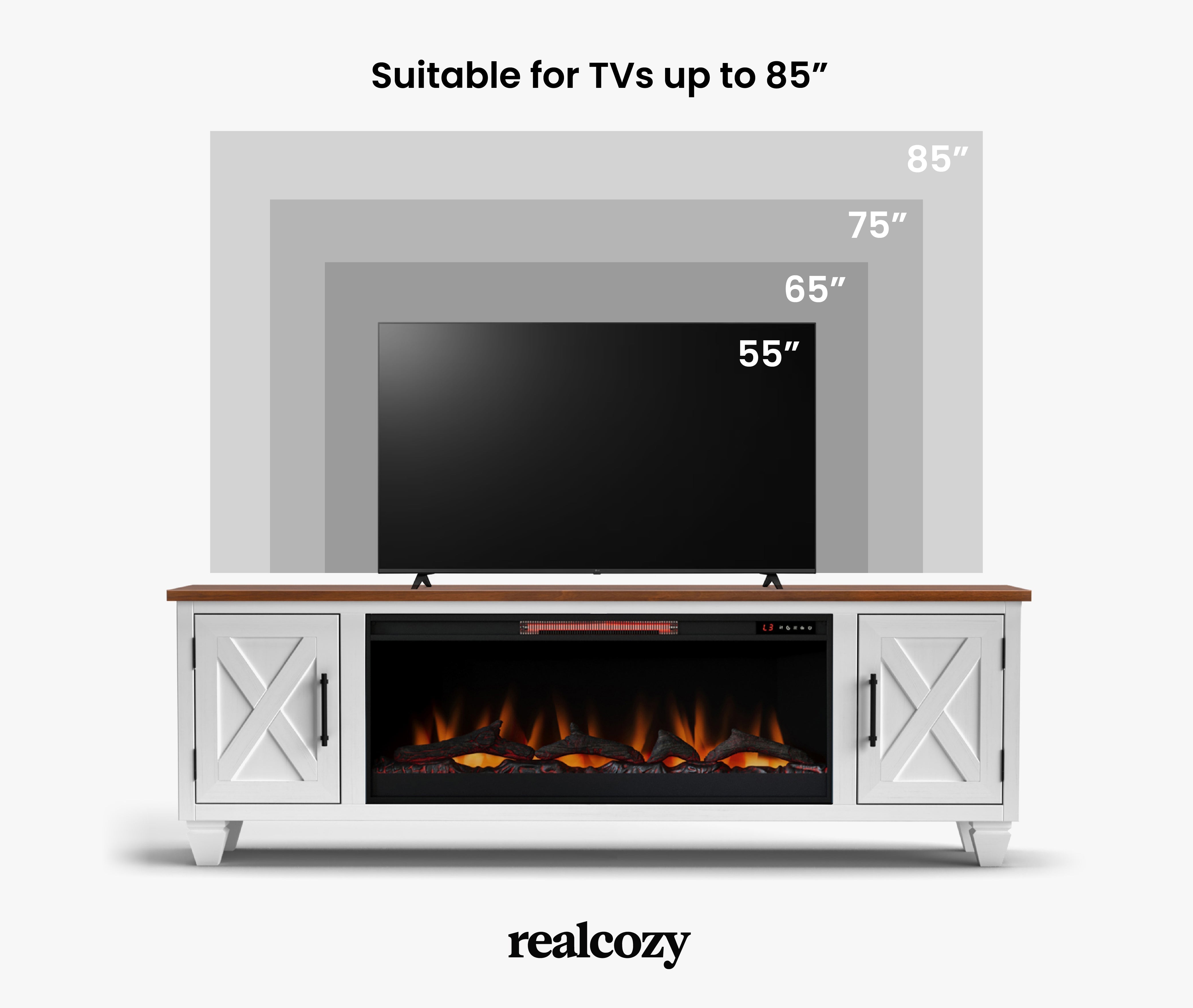 78" Liberty Fireplace TV Stand