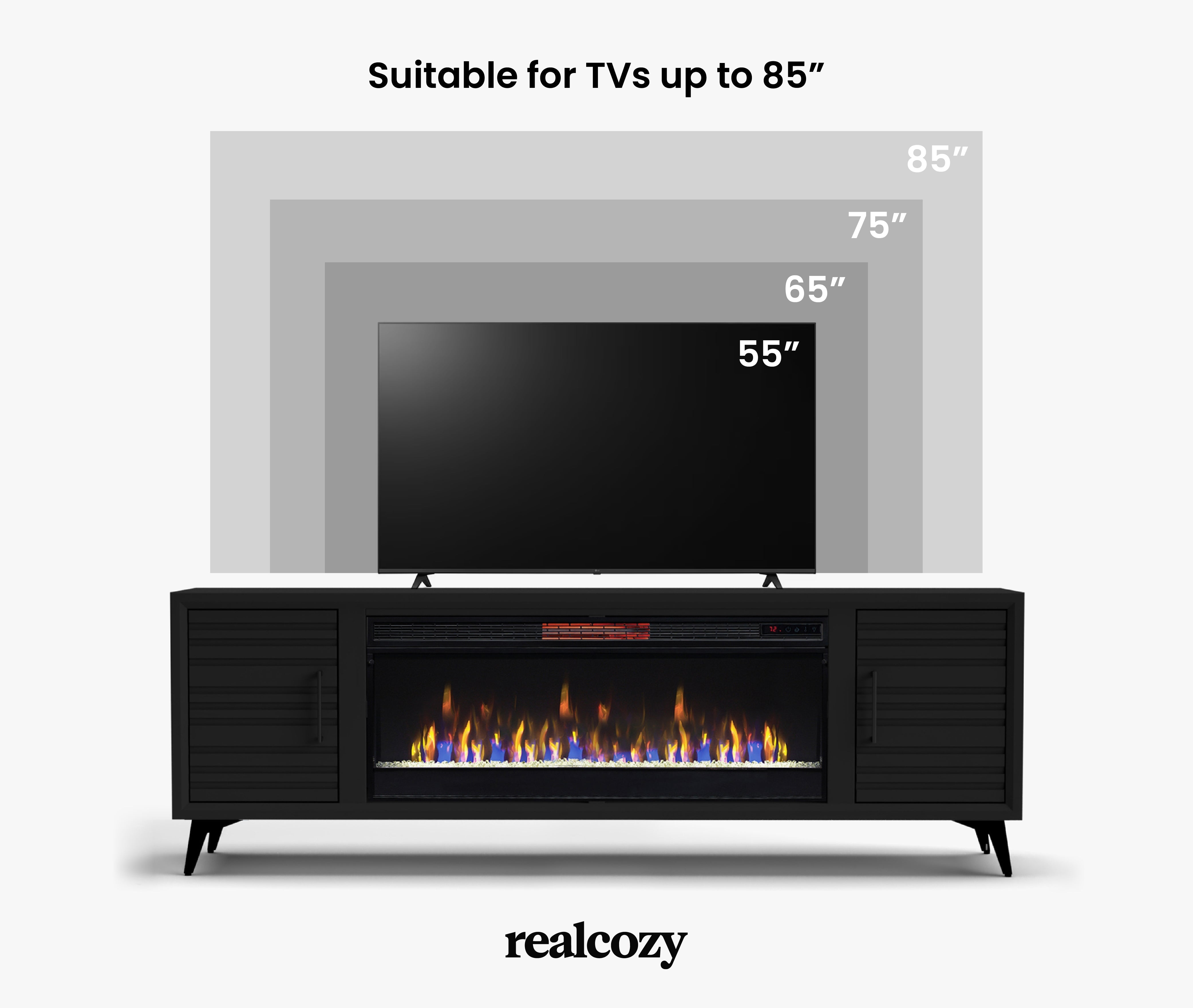 78" Malibu Fireplace TV Stand