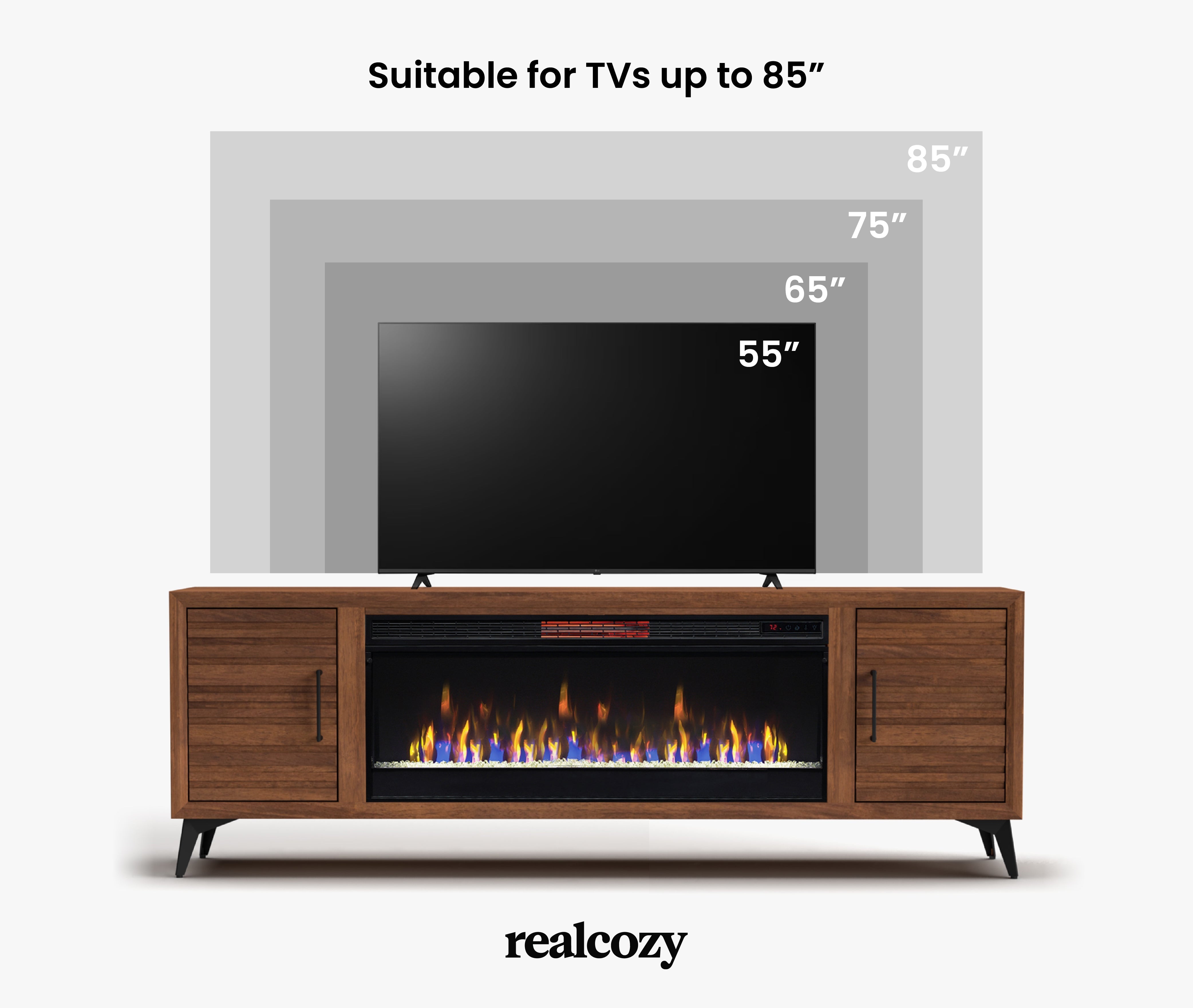 78" Malibu Fireplace TV Stand