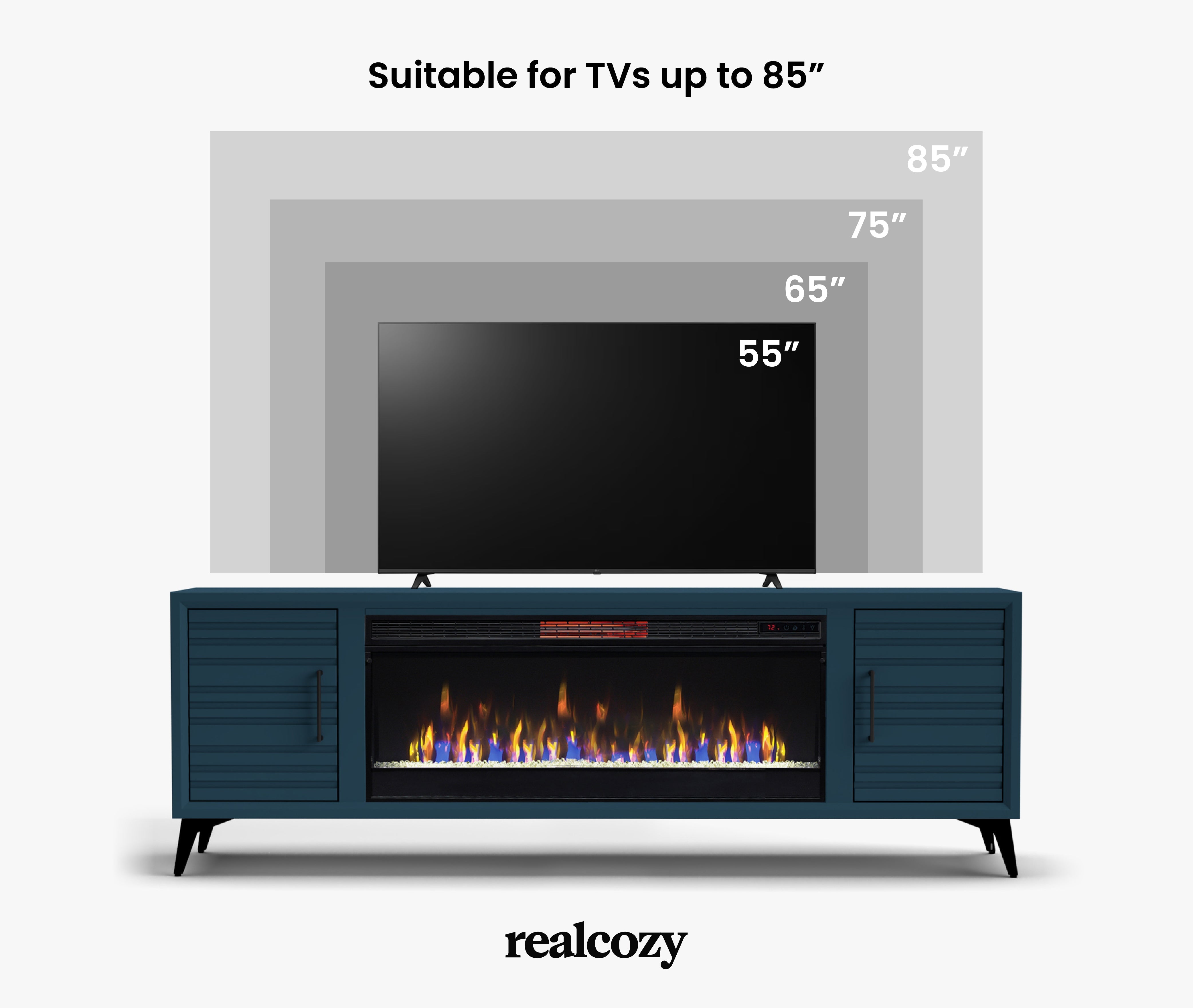 78" Malibu Fireplace TV Stand