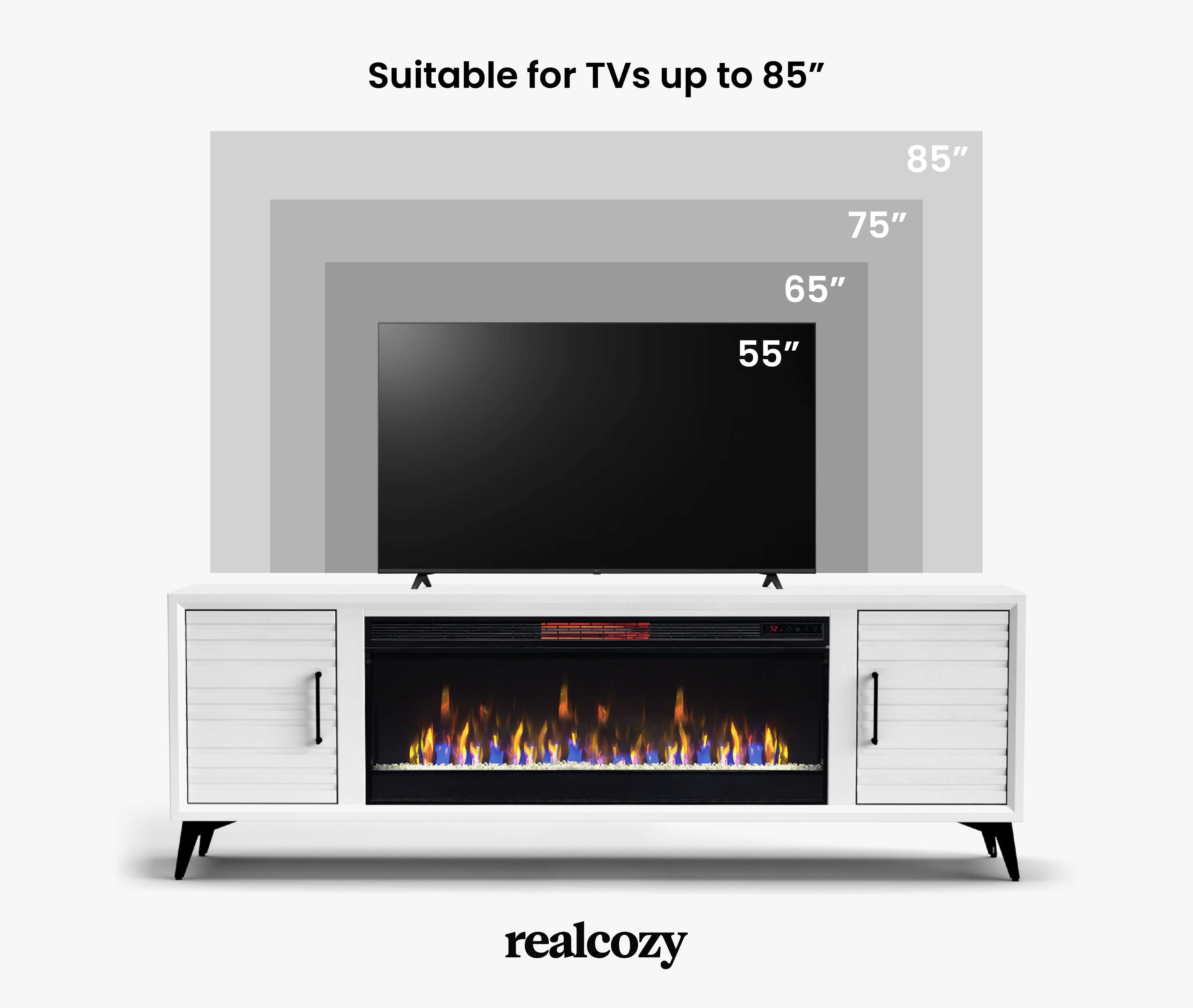 78" Malibu Fireplace TV Stand