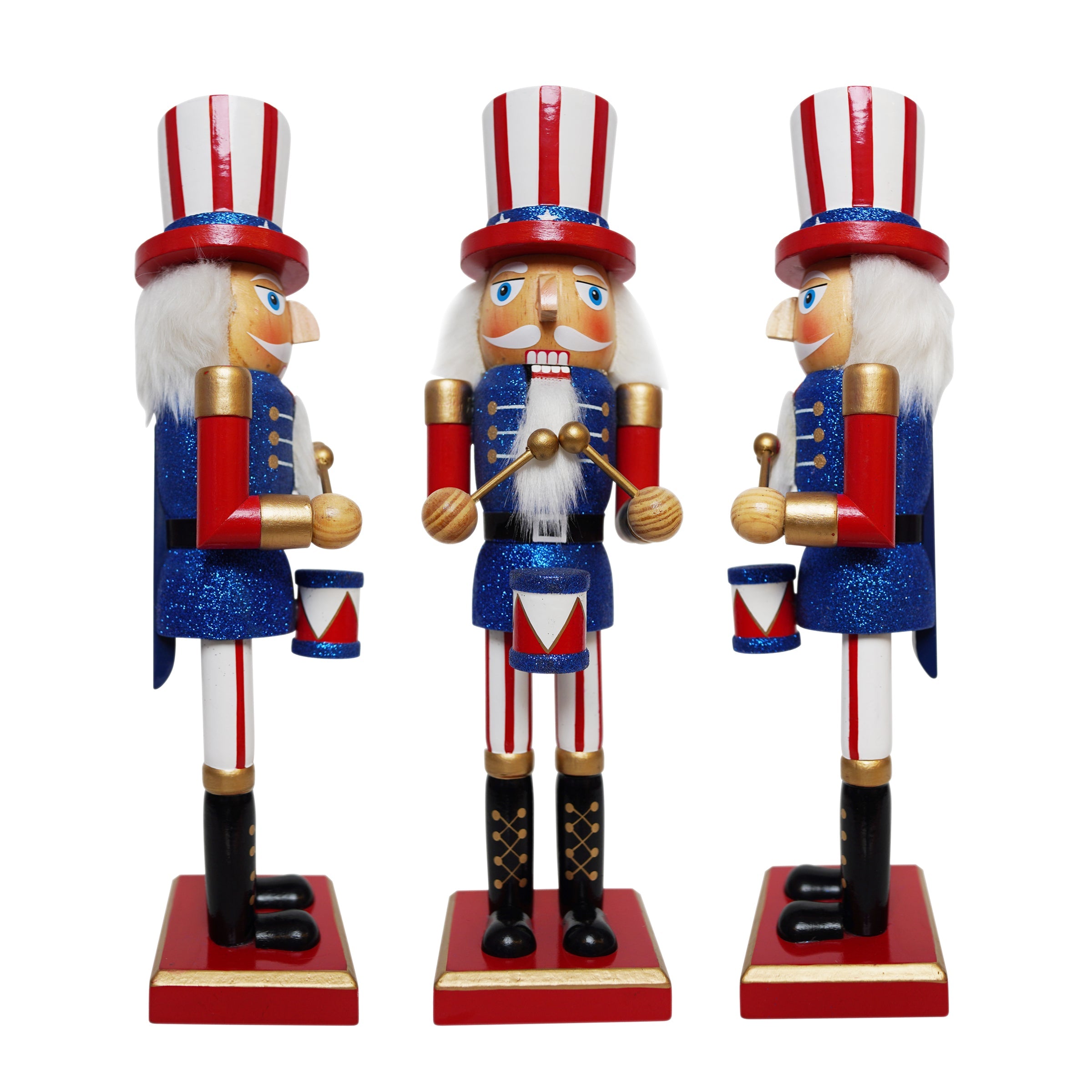 14IN Patriotic Drummer Christmas Nutcracker