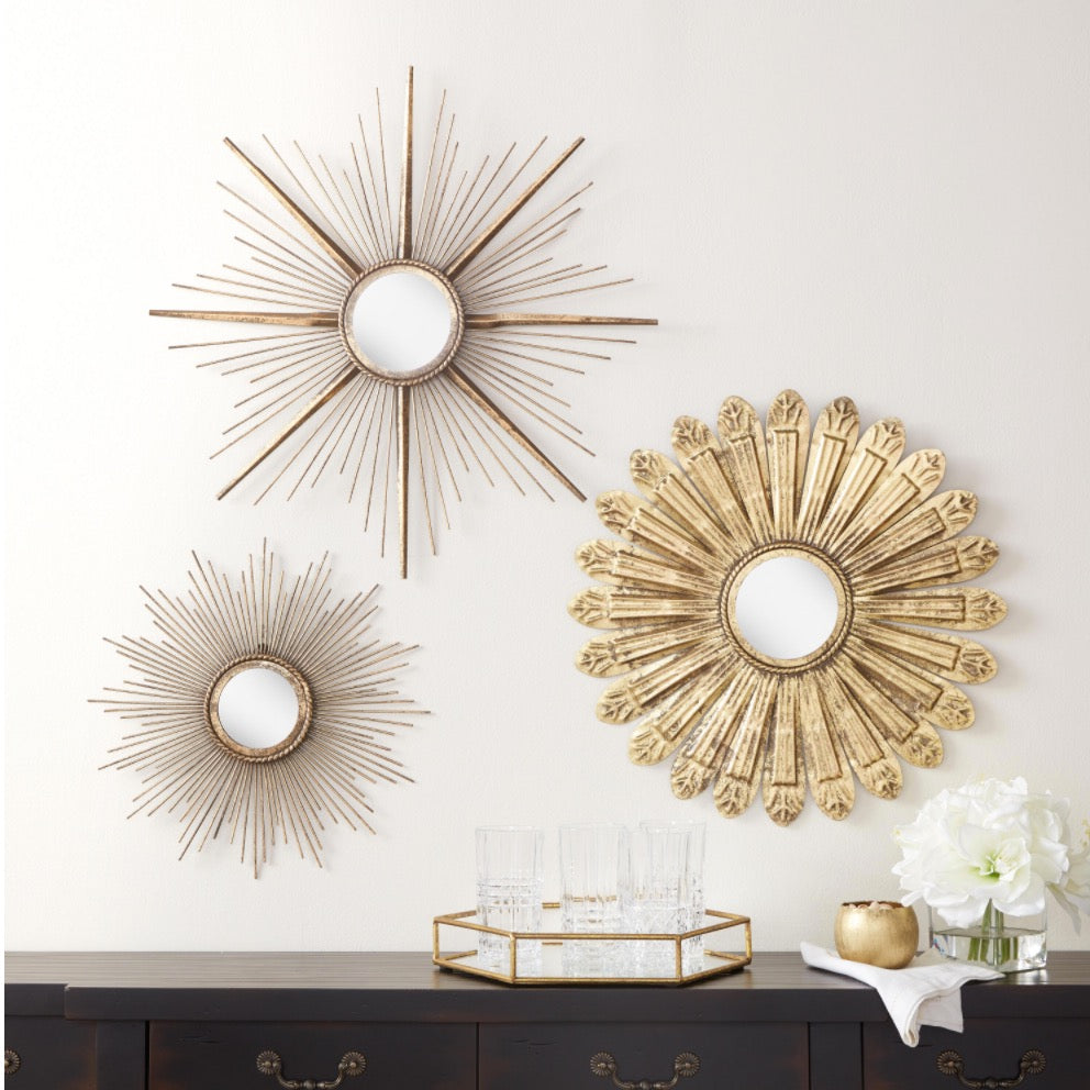 Sunburst Metal Wall Mirror