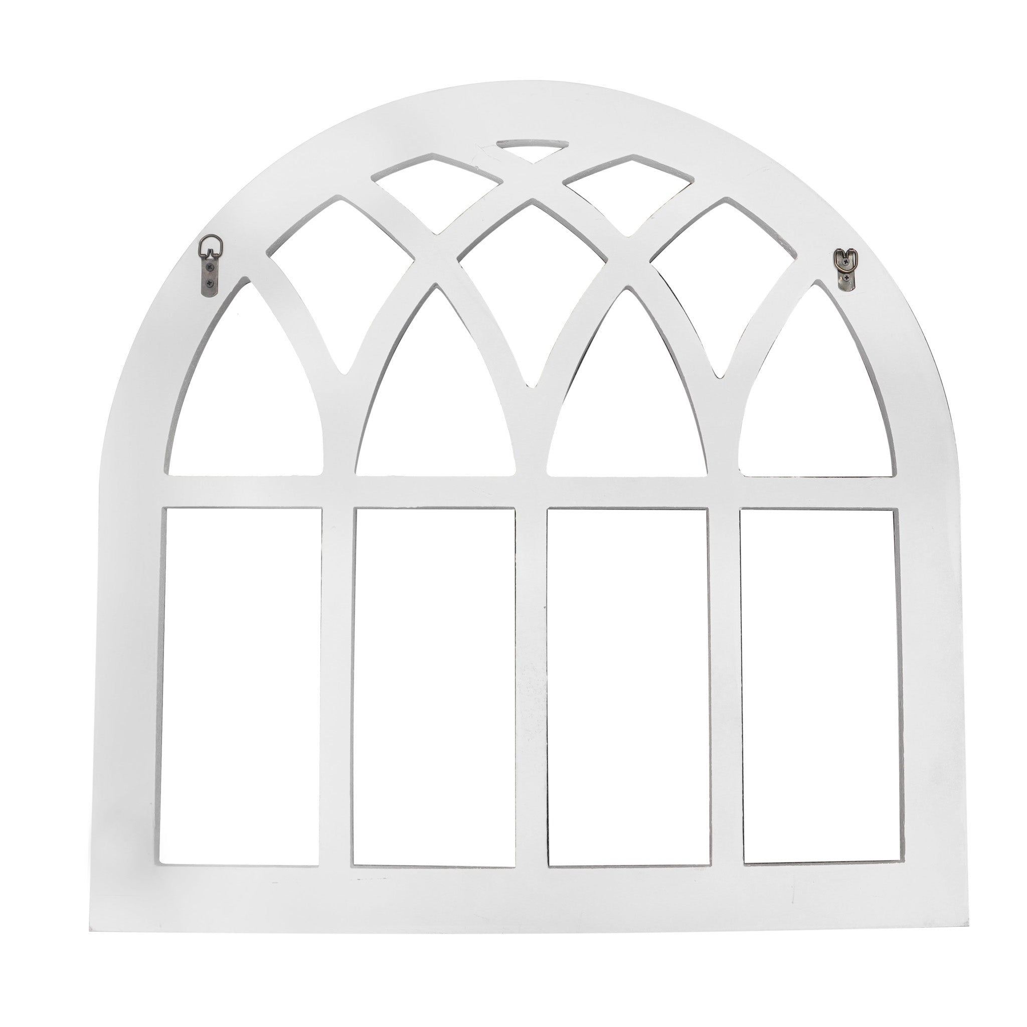 Farmhouse Arch Wooden Window Frame, Cathedral Window Home Decor