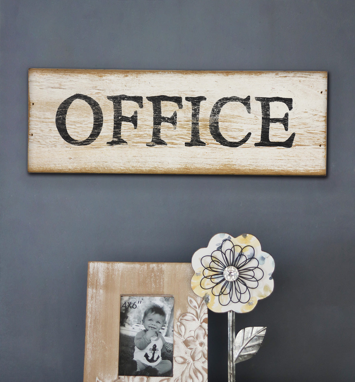 Wood Wall Sign, Farmhouse Hanging Decor (Office)