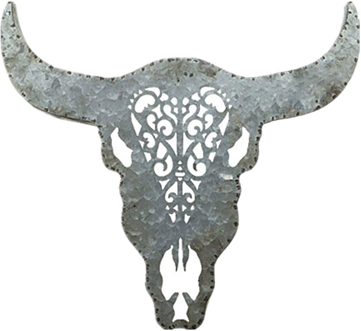 Galvanized Metal Bull Skull Wall Decor