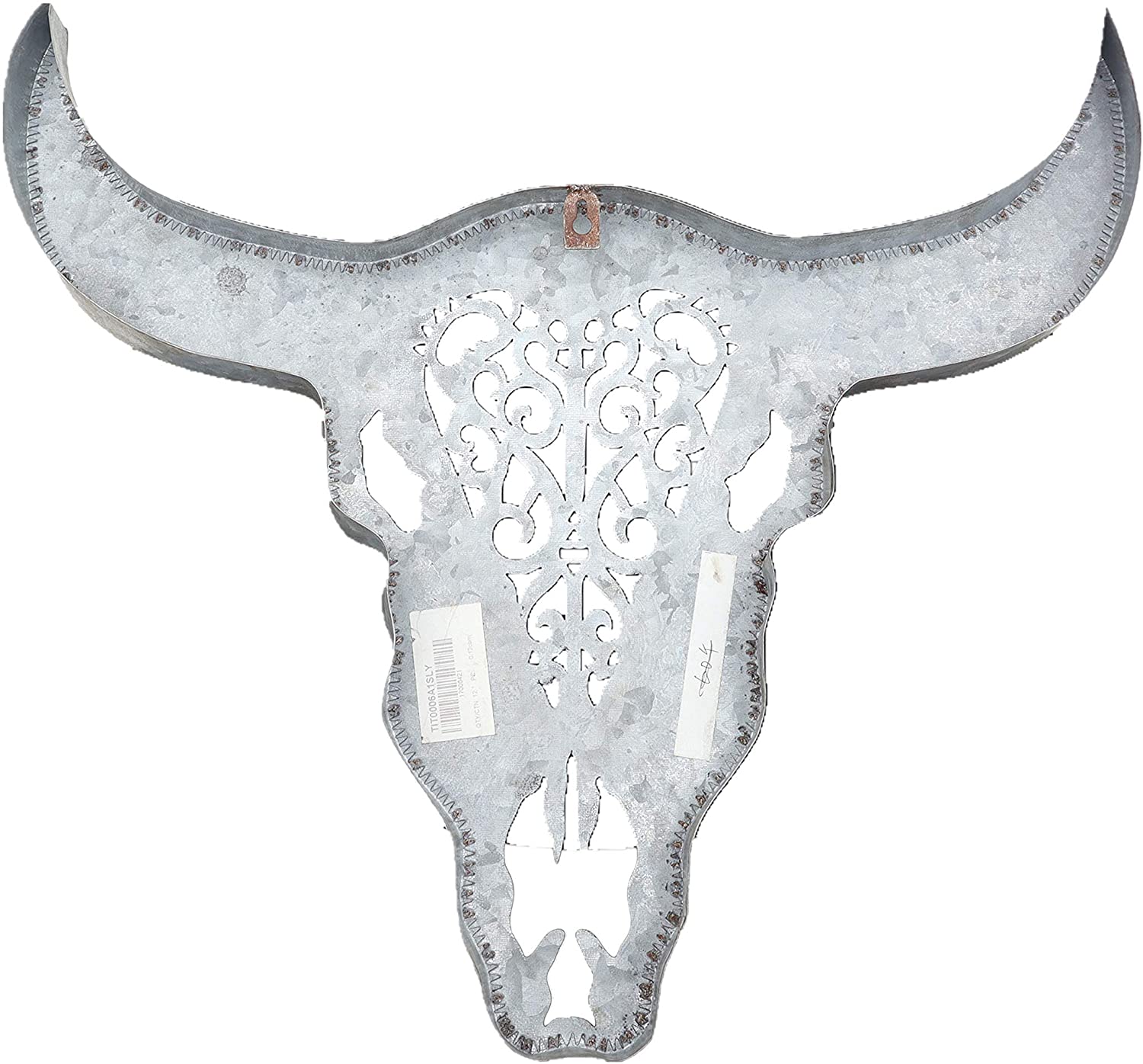 Galvanized Metal Bull Skull Wall Decor