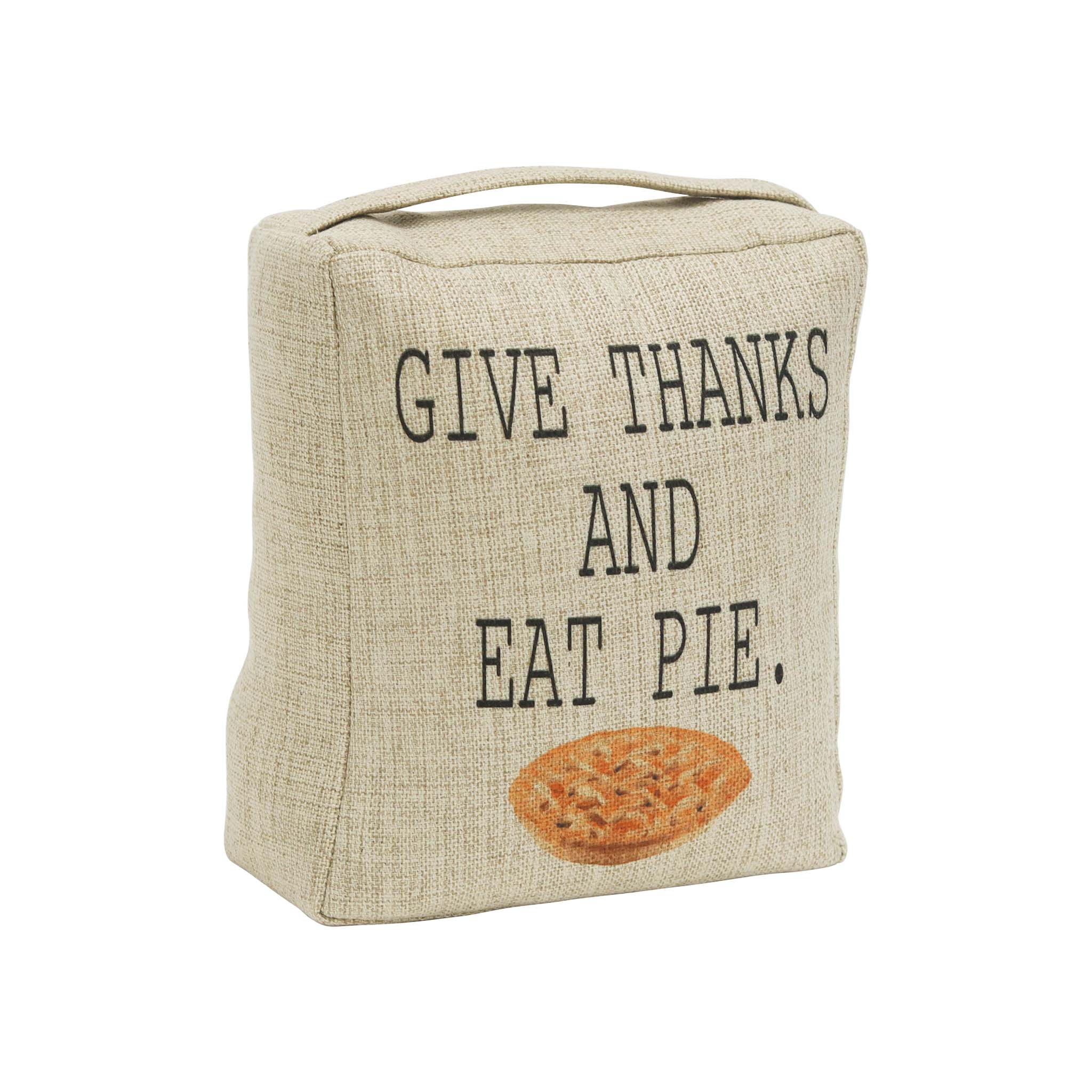 Fabric Door Stopper-Give Thanks and Eat Pie