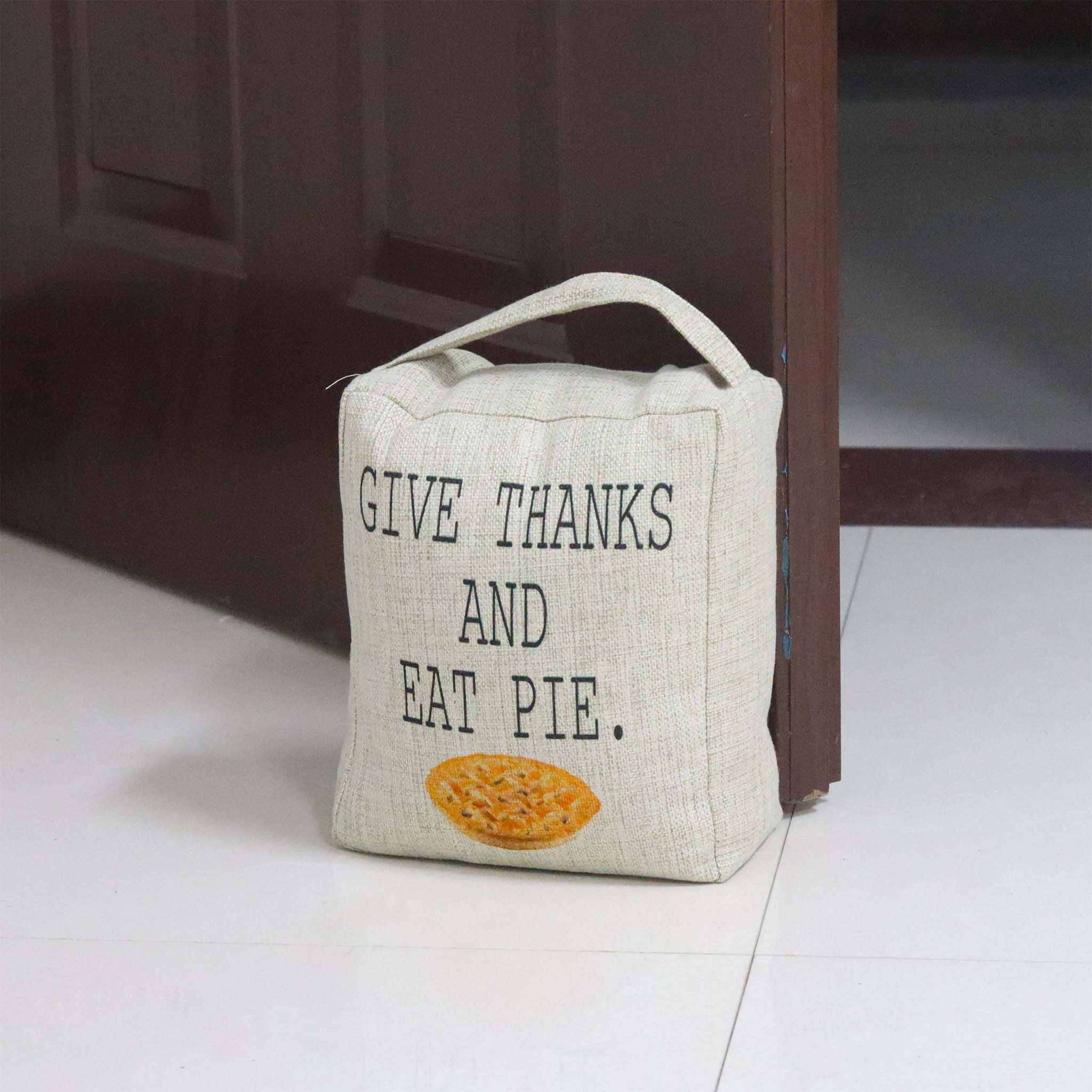 Fabric Door Stopper-Give Thanks and Eat Pie