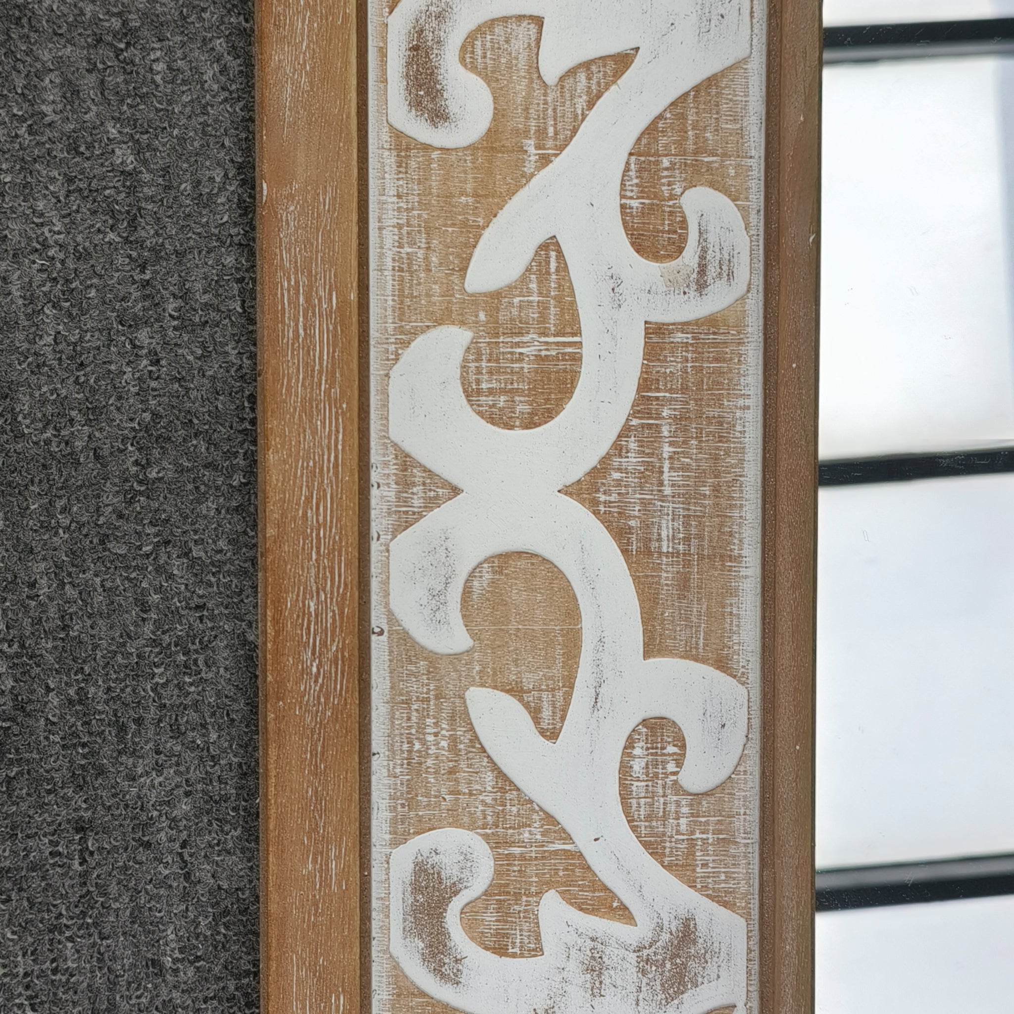 Rectangle Wood Carved Frame Mirror