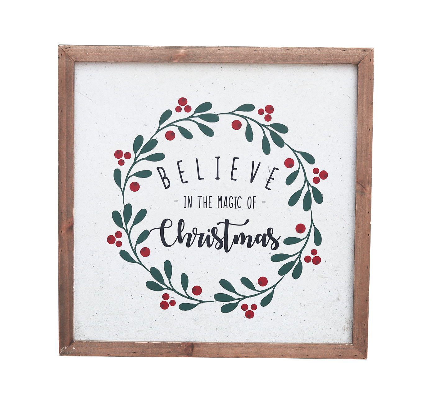 Christmas Wood Wall Sign - Believe in The Magic of Christmas