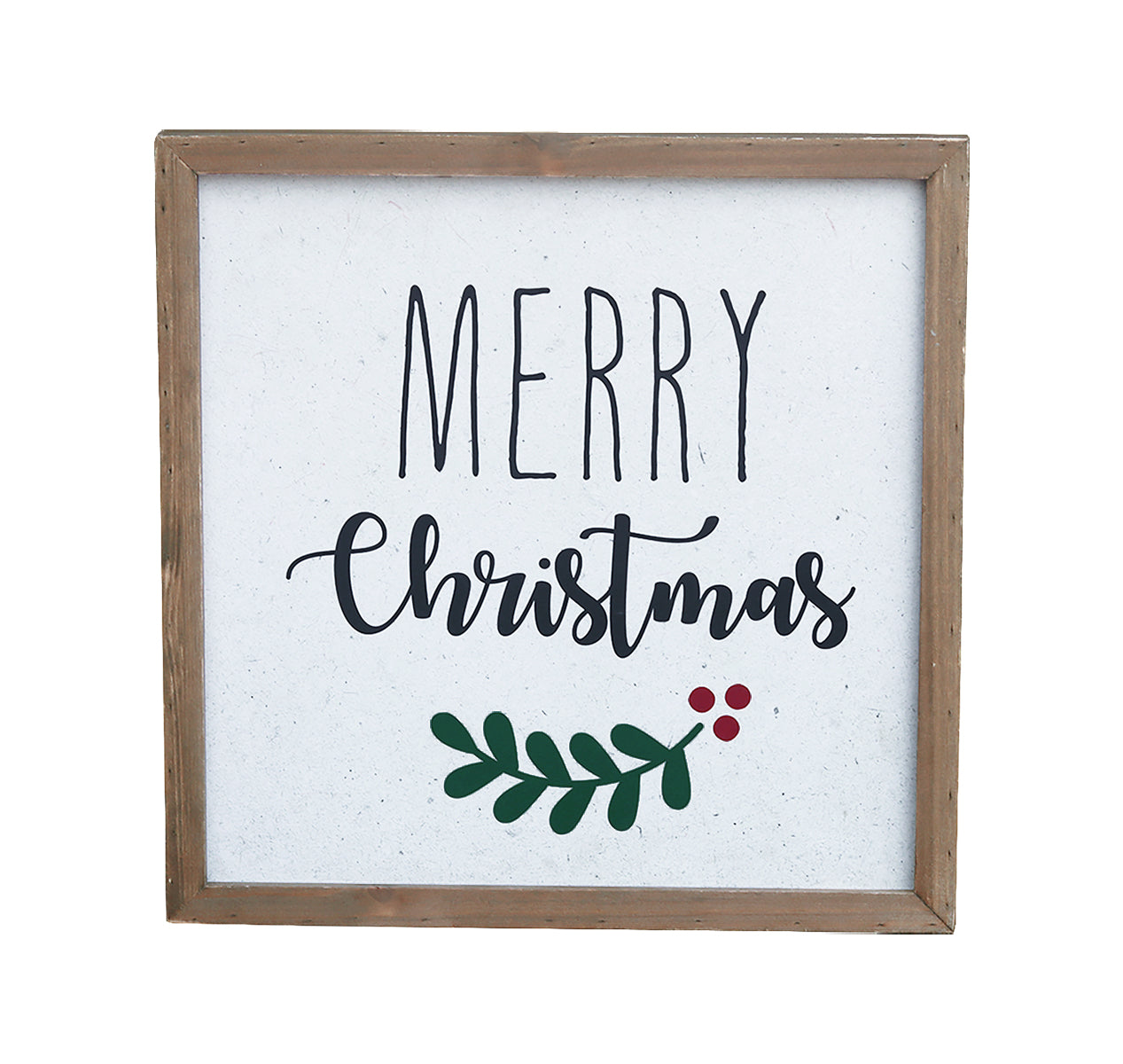 Farmhose Style Christmas Wood Wall Sign - Merry Christmas