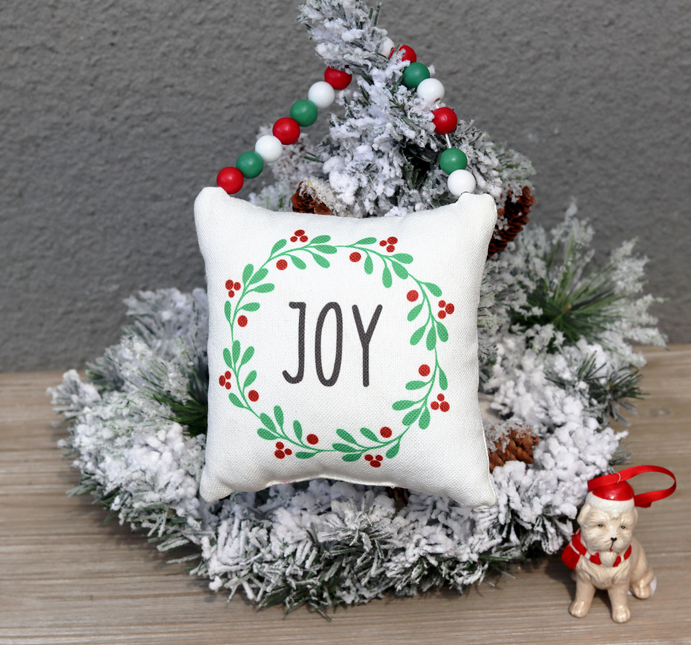 Joy Decorative Fabric Pillow Hanging Decor