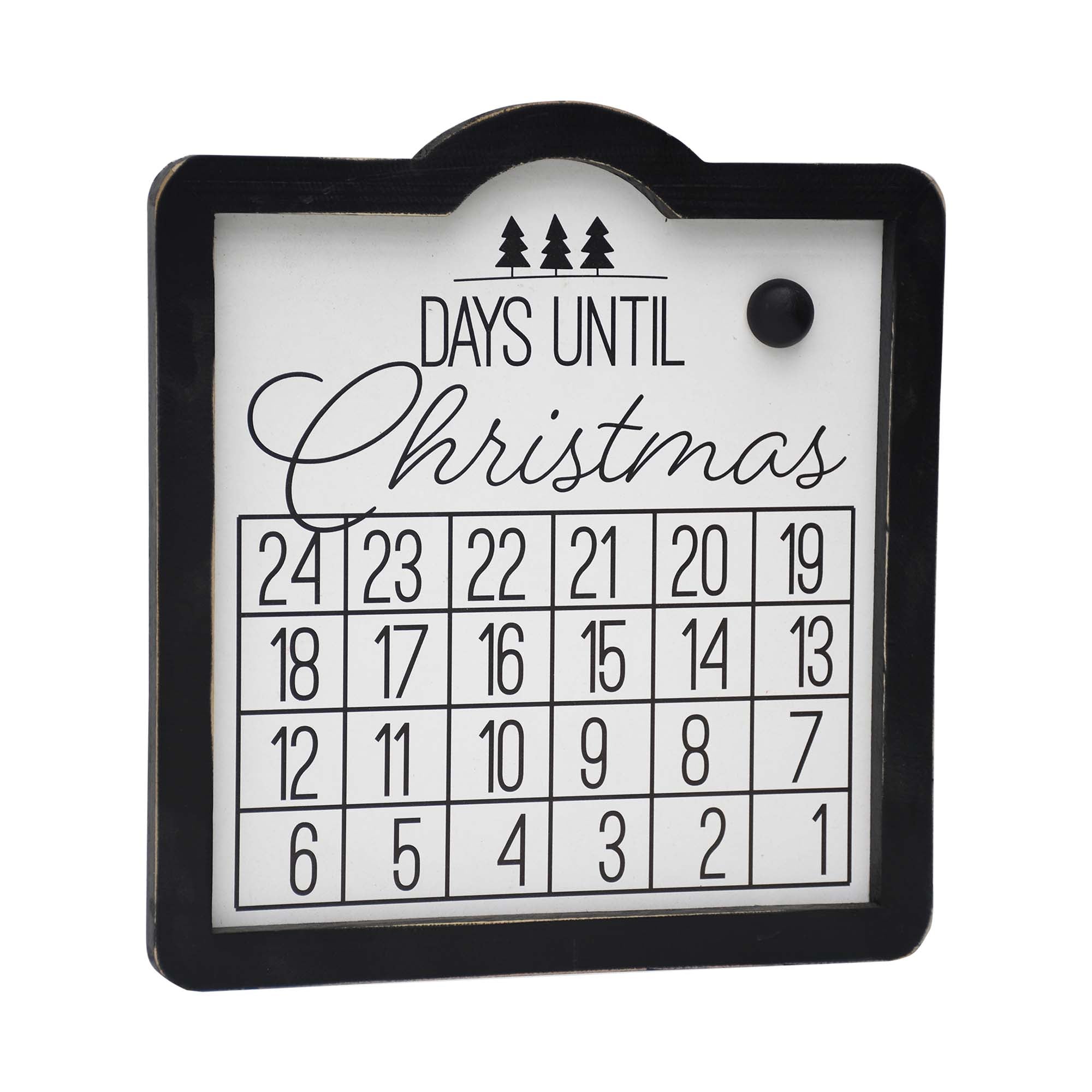 Wood Christmas Countdown Calendar with Magnet