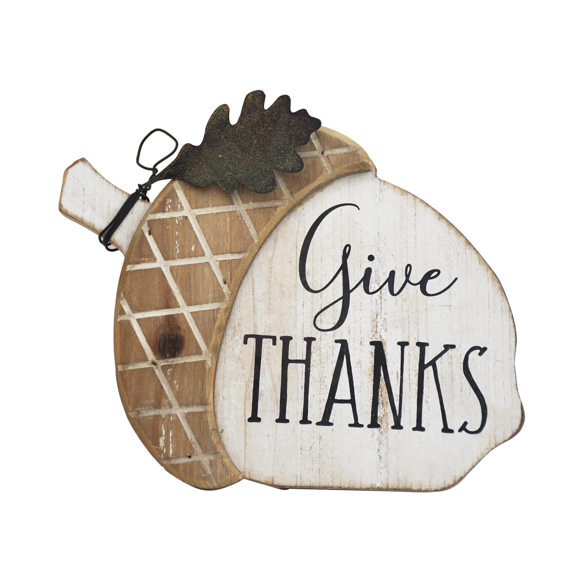 Give Thanks Wood Sign Decor,Farmhouse Havrest Sign