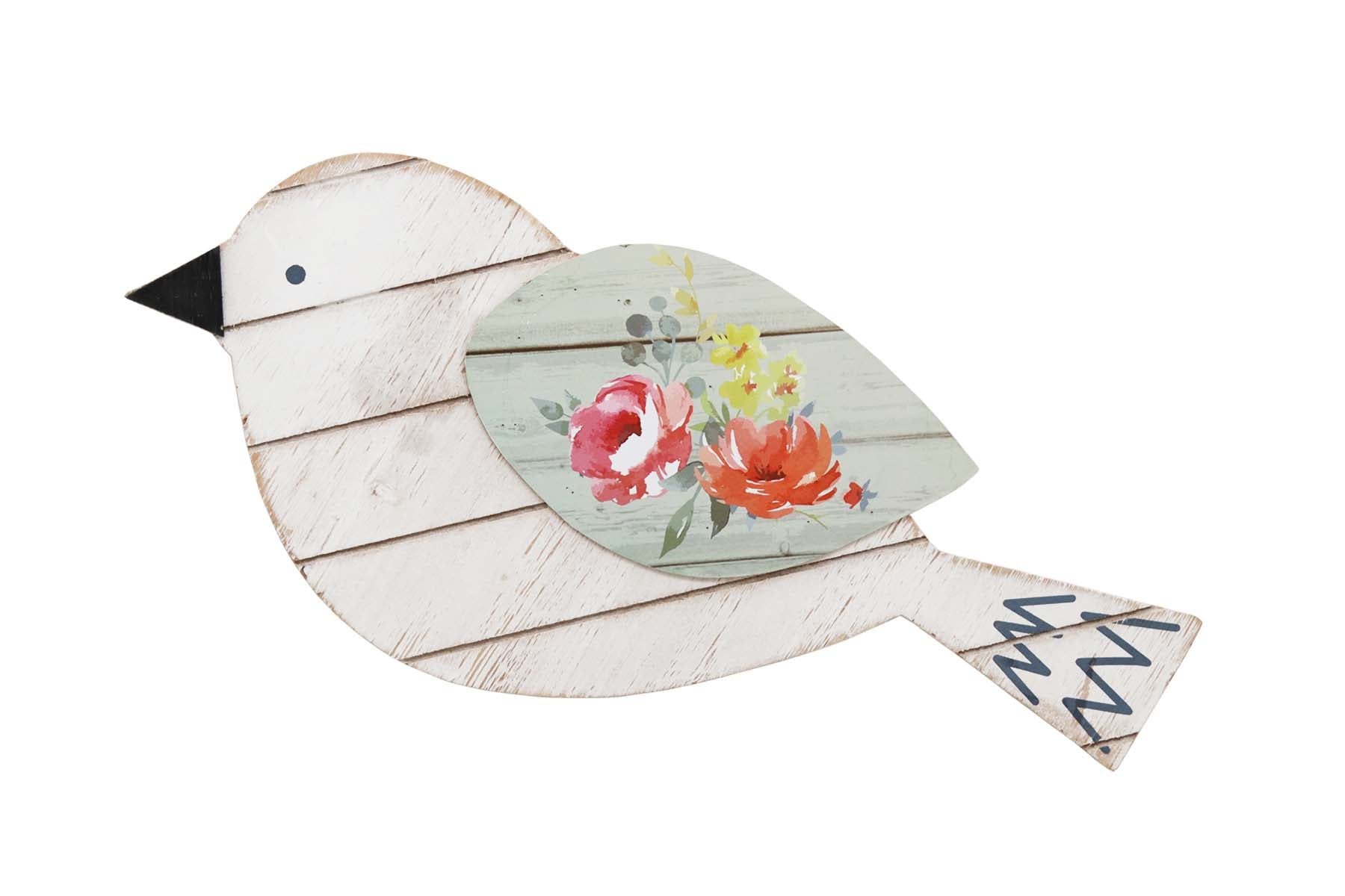 3D Bird-Shaped Wood Wall Hanging Decor,Left