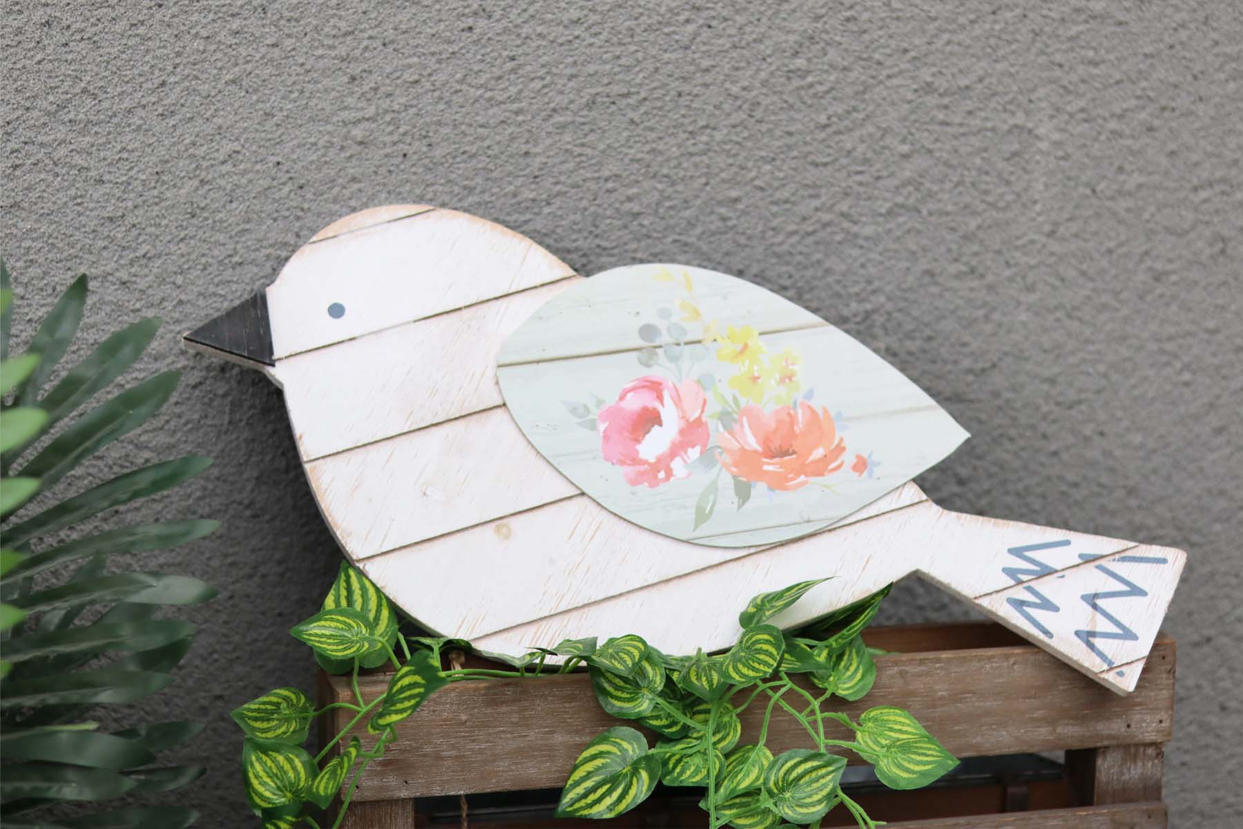 3D Bird-Shaped Wood Wall Hanging Decor,Left