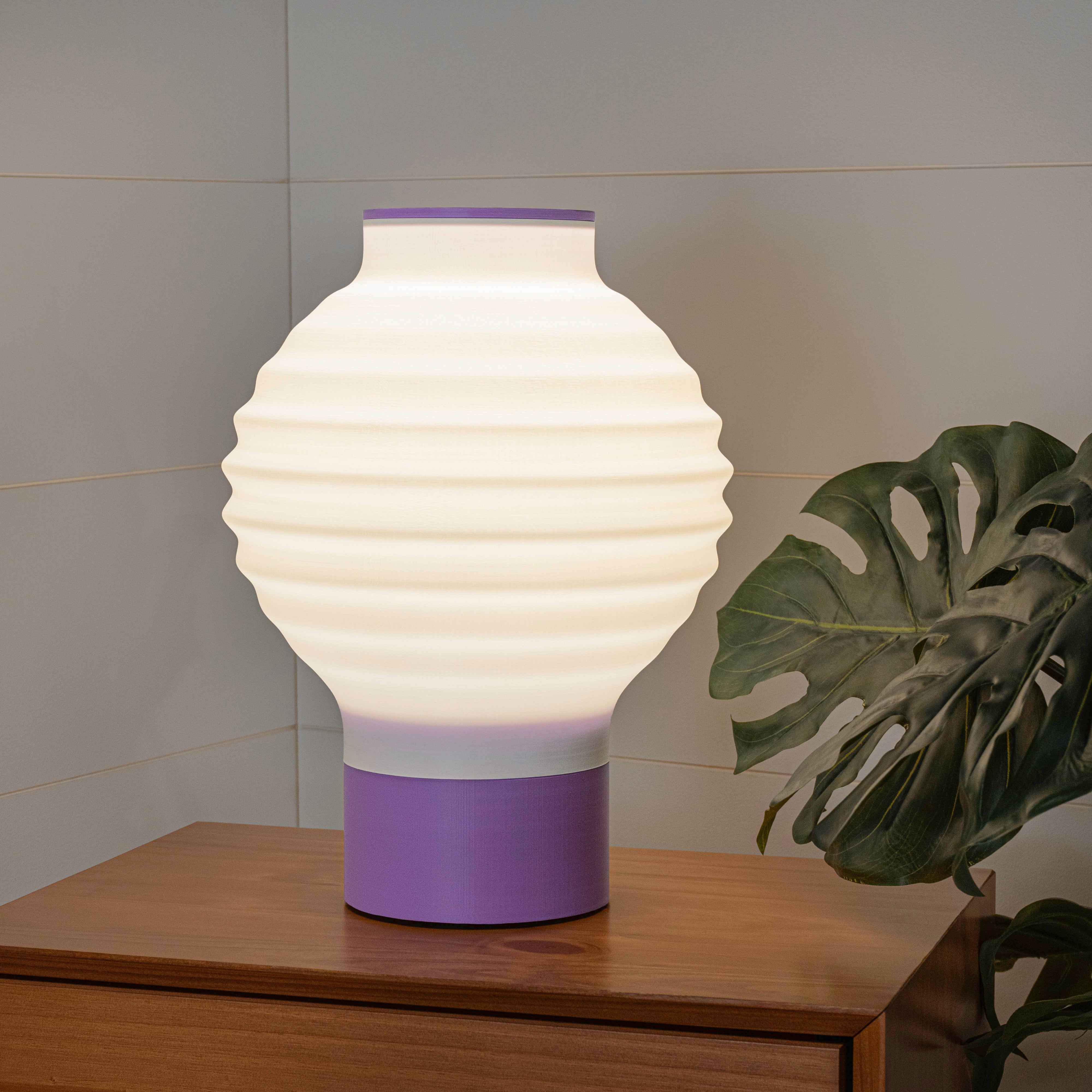 Asian Vintage Traditional Plant-Based PLA 3D Printed Dimmable LED Table Lamp