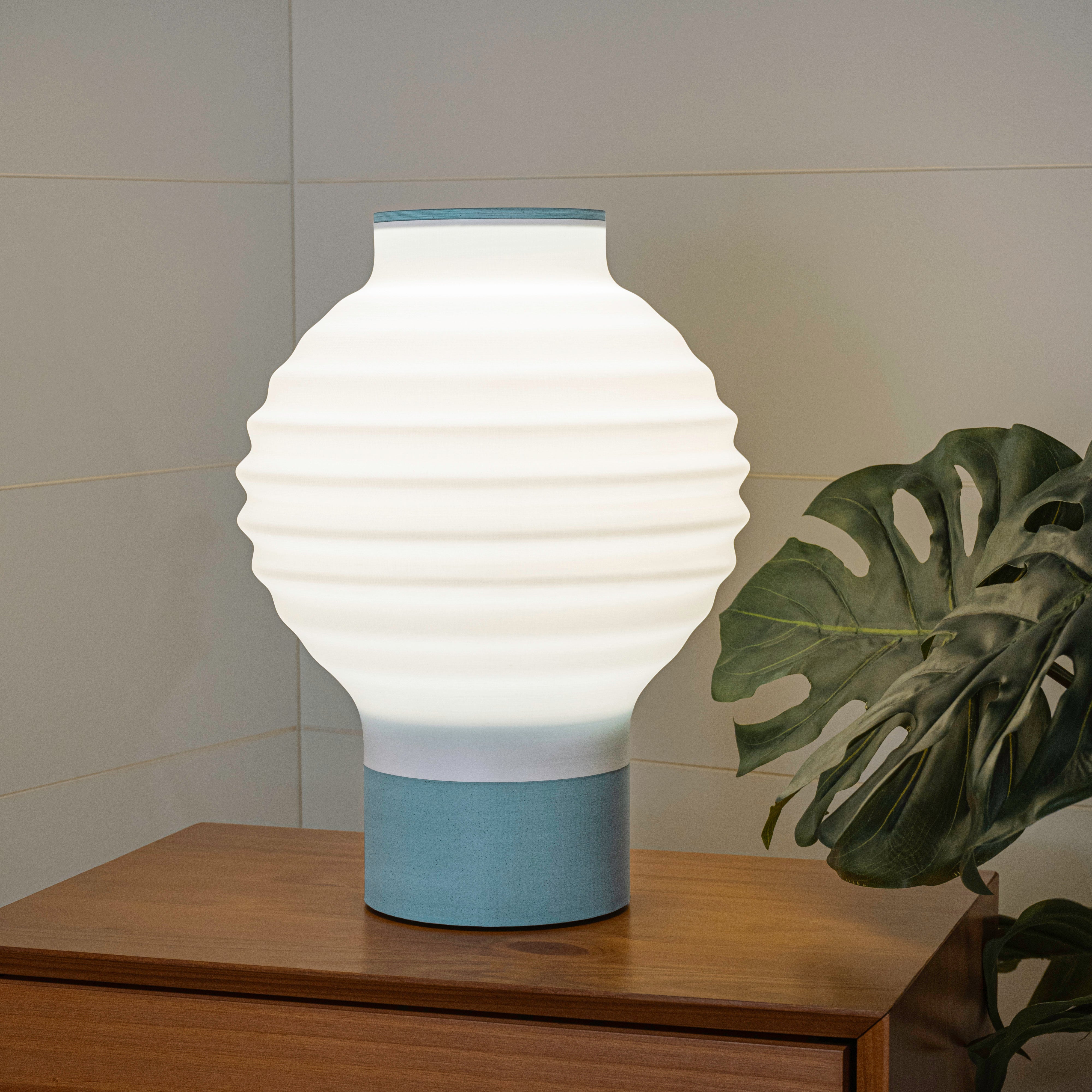 Asian Vintage Traditional Plant-Based PLA 3D Printed Dimmable LED Table Lamp