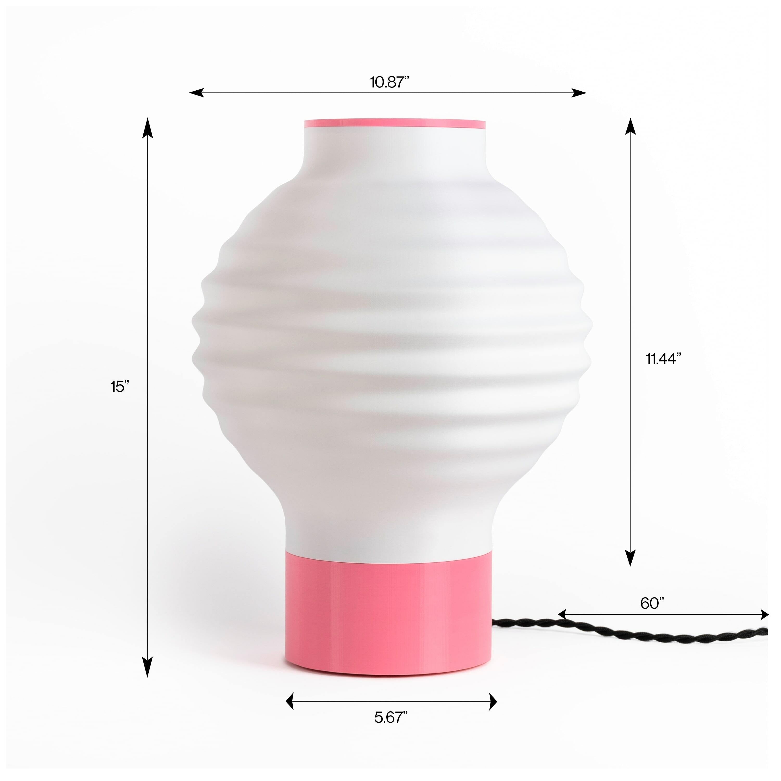 Asian Vintage Traditional Plant-Based PLA 3D Printed Dimmable LED Table Lamp