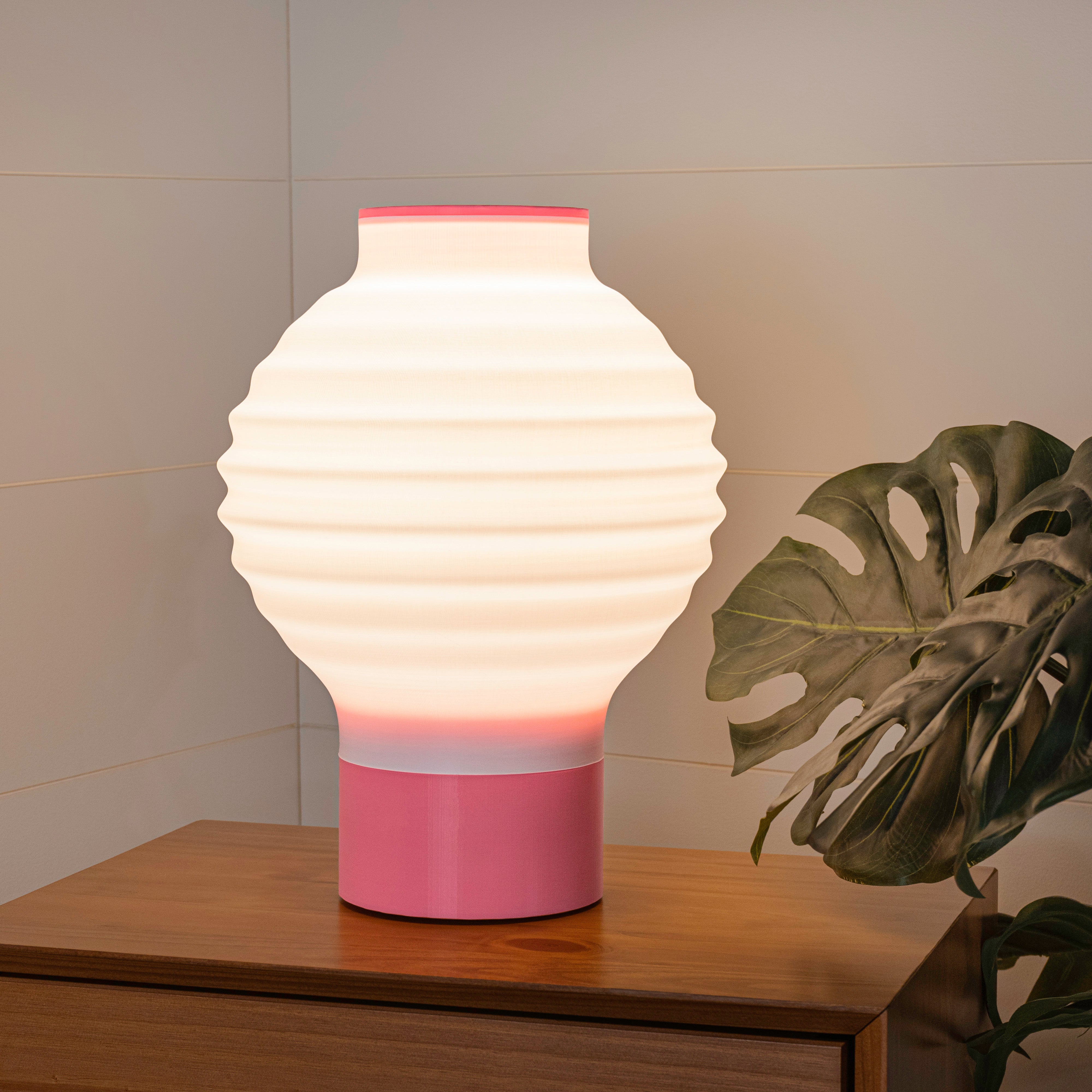 Asian Vintage Traditional Plant-Based PLA 3D Printed Dimmable LED Table Lamp