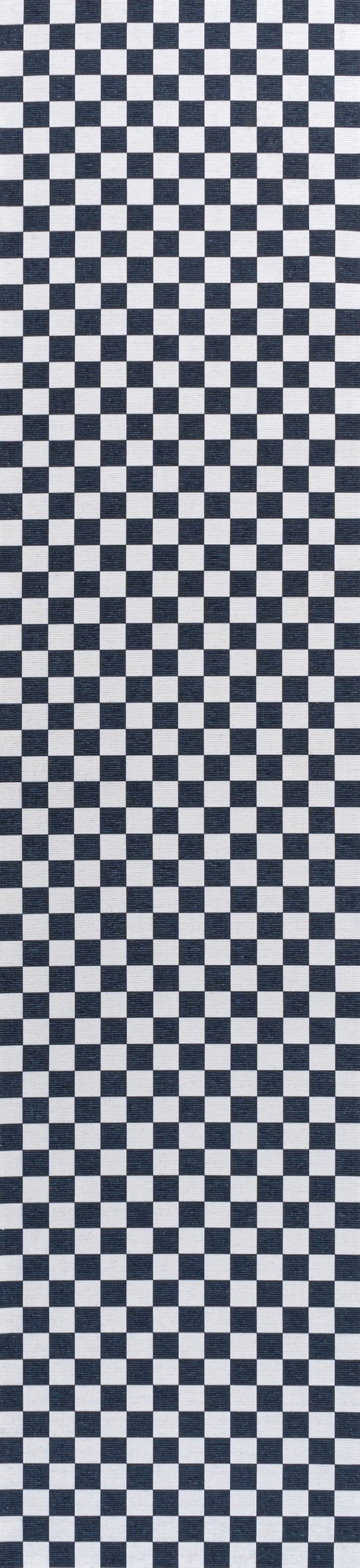 Ainsley Modern Cottage Checkerboard Washable Runner Rug