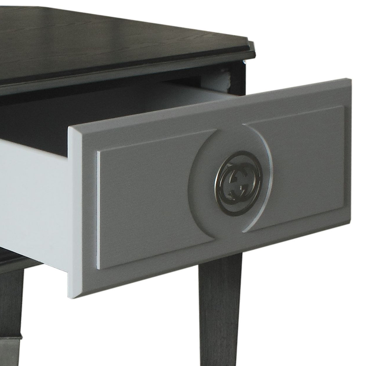 House Beatrice Charcoal & Light Gray Finish End Table