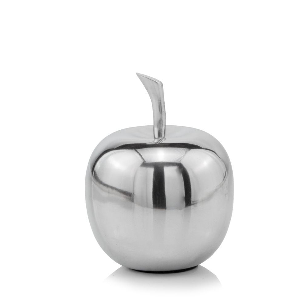 Silver Polished Mini Apple Aluminum Sculpture