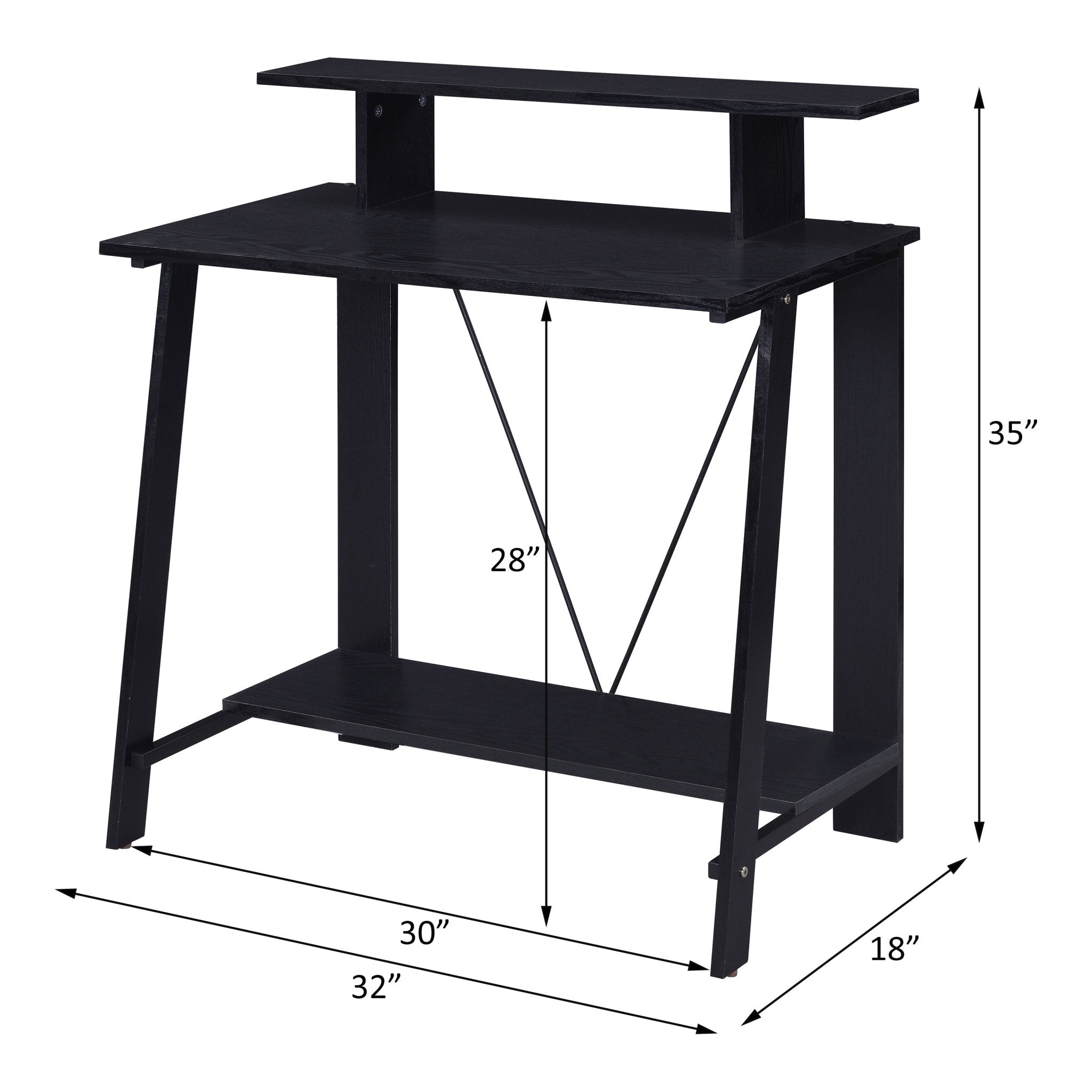 ACME Nypho Writing Desk, Black Finish