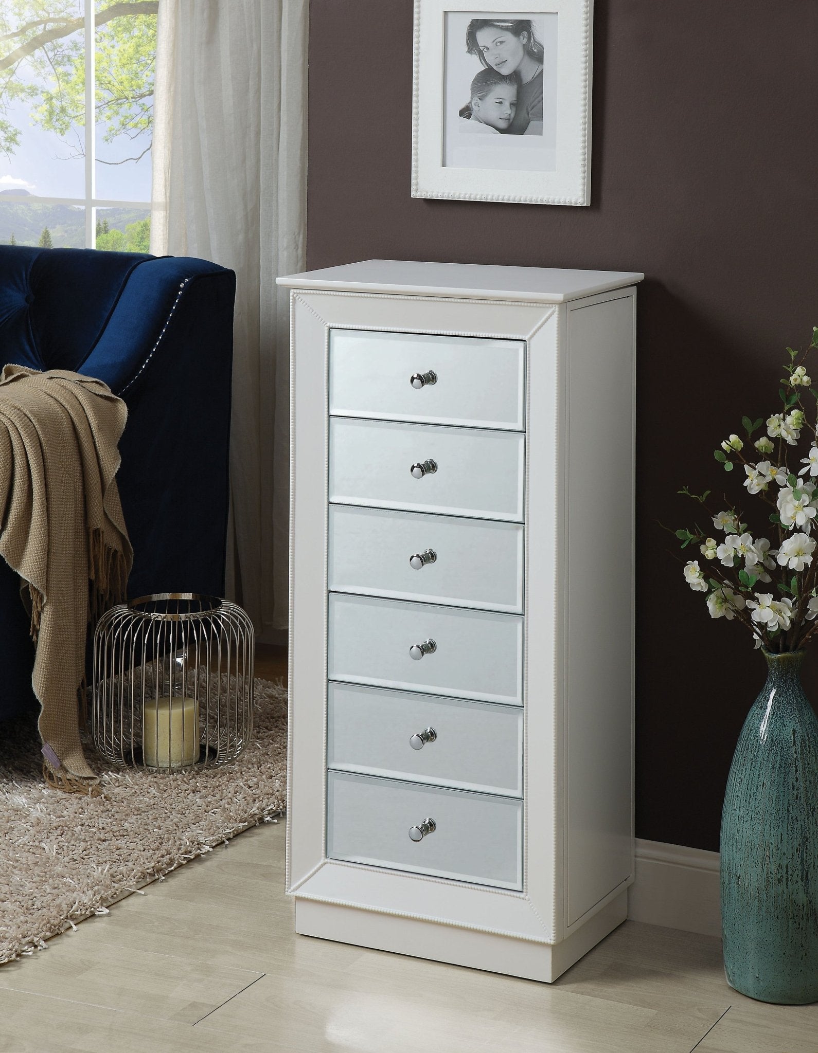 Taylor Jewelry Armoire in White