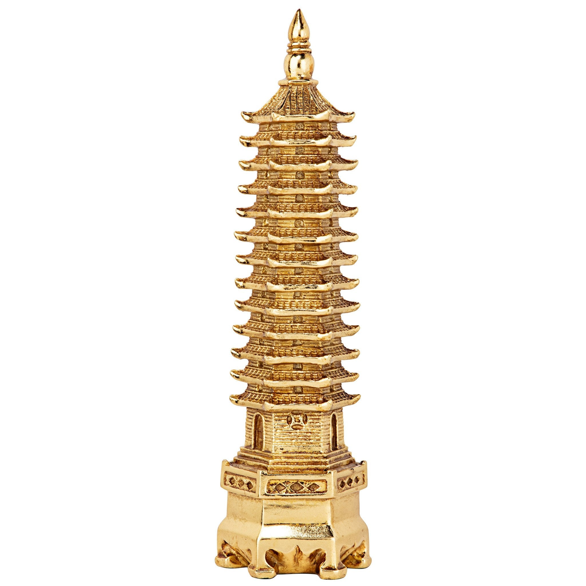 Golden Wen Chang Asian Pagoda Tower Statue