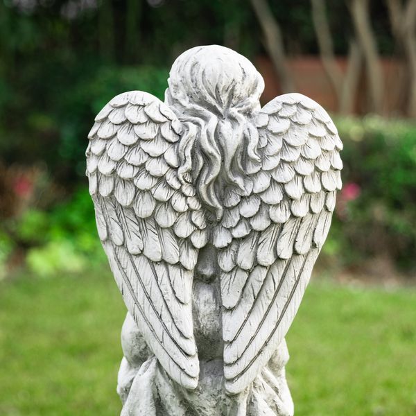 Angel Garden Statue with a Birdbath