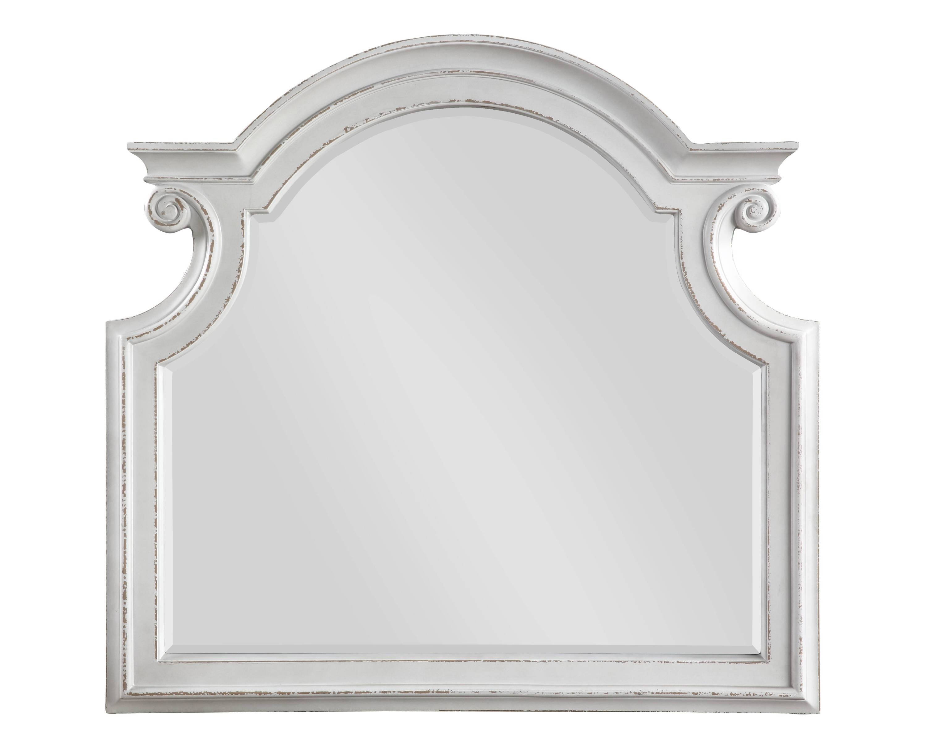 Florian Antique White Finish Mirror