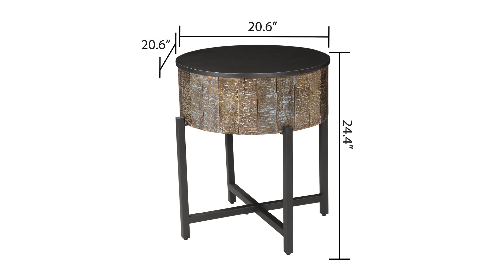 End Table Rustic Vintage