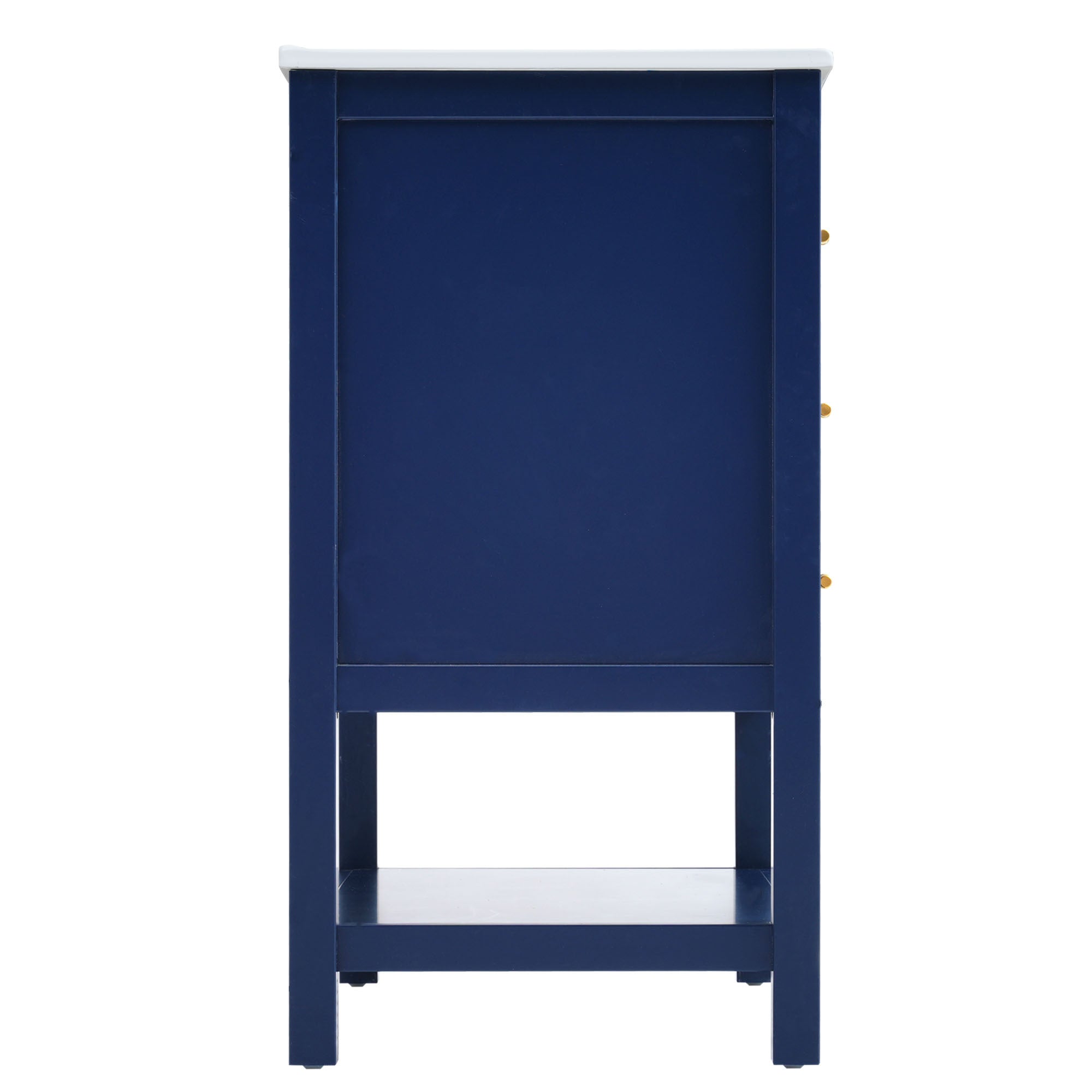 30inch Navy Blue/White Bathroom Vanity Cabinet Combo with Open Storge, Two Drawers