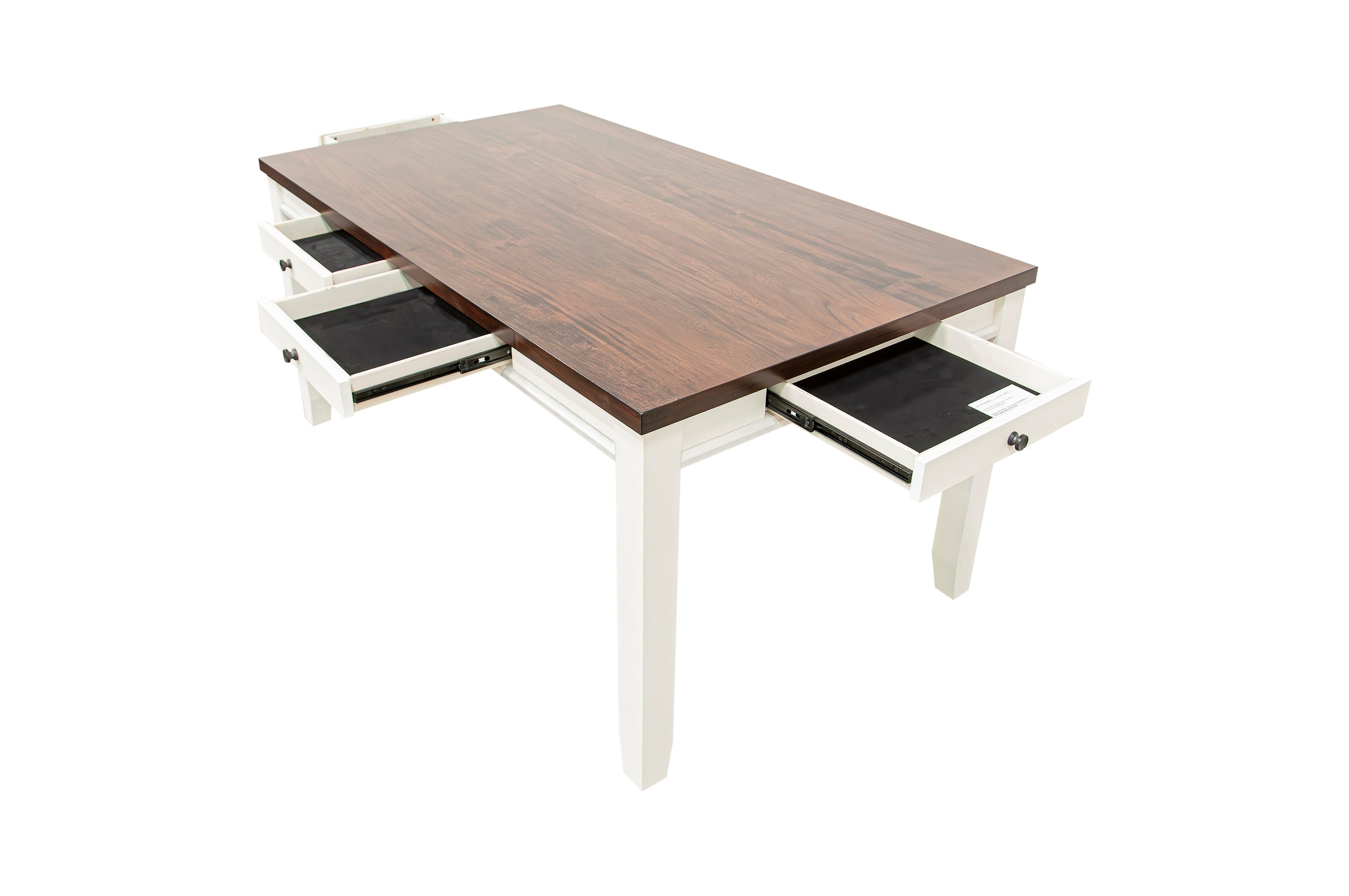 White Rubberwood Walnut Acacia Table Only