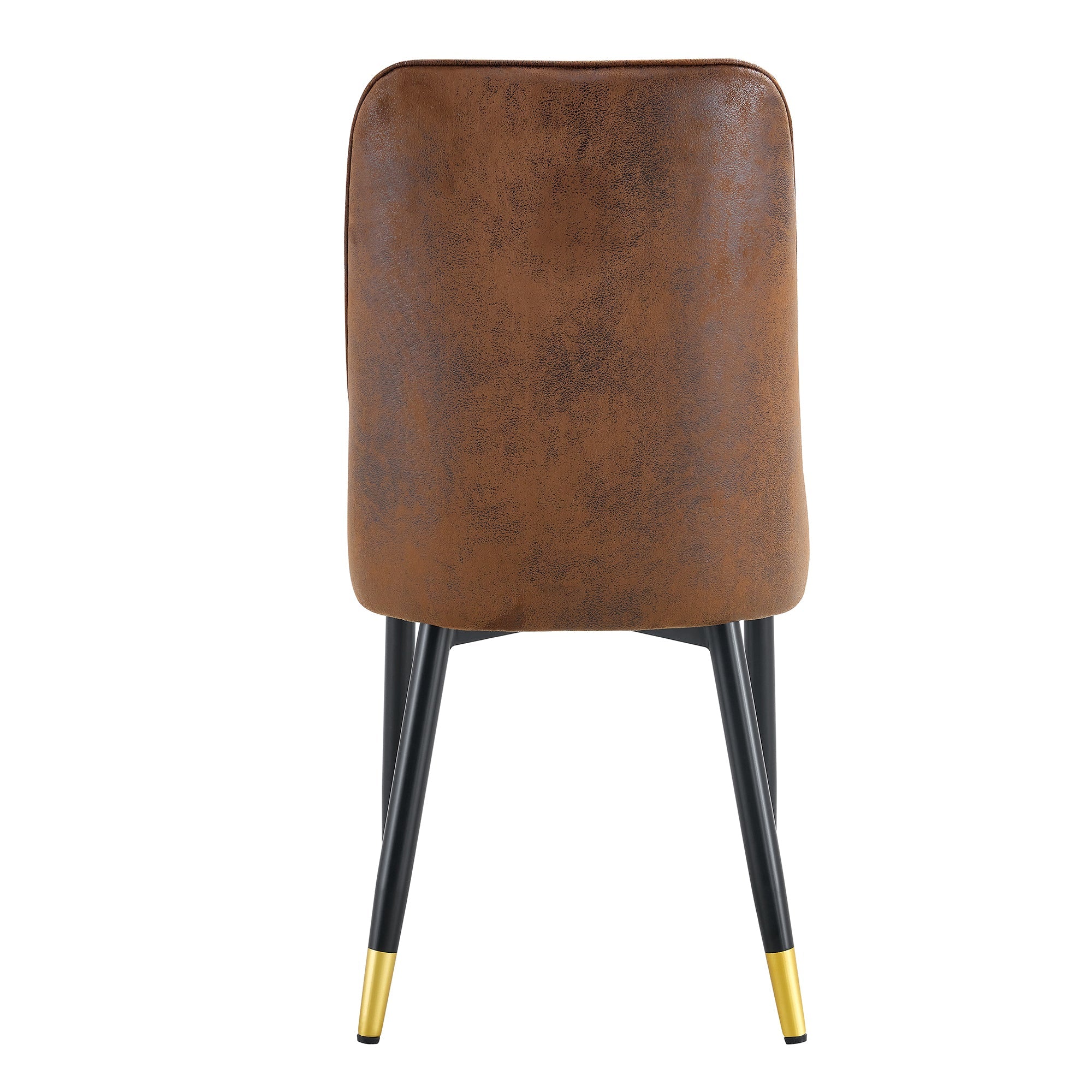 Brown Suede-like Velvet Dining Chair (Set of Four)