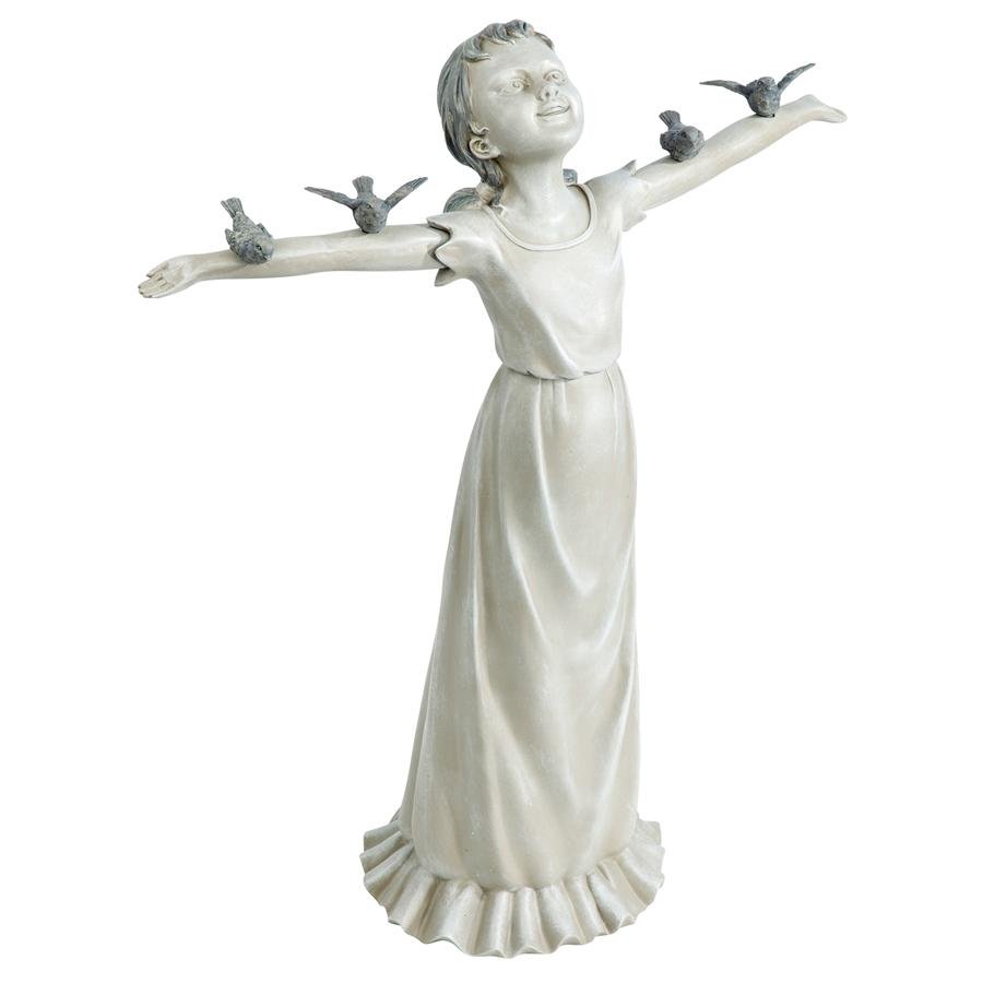 Basking in God's Glory Little Girl Statue: Medium