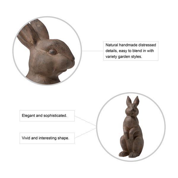 Standing Rabbit Garden Statue