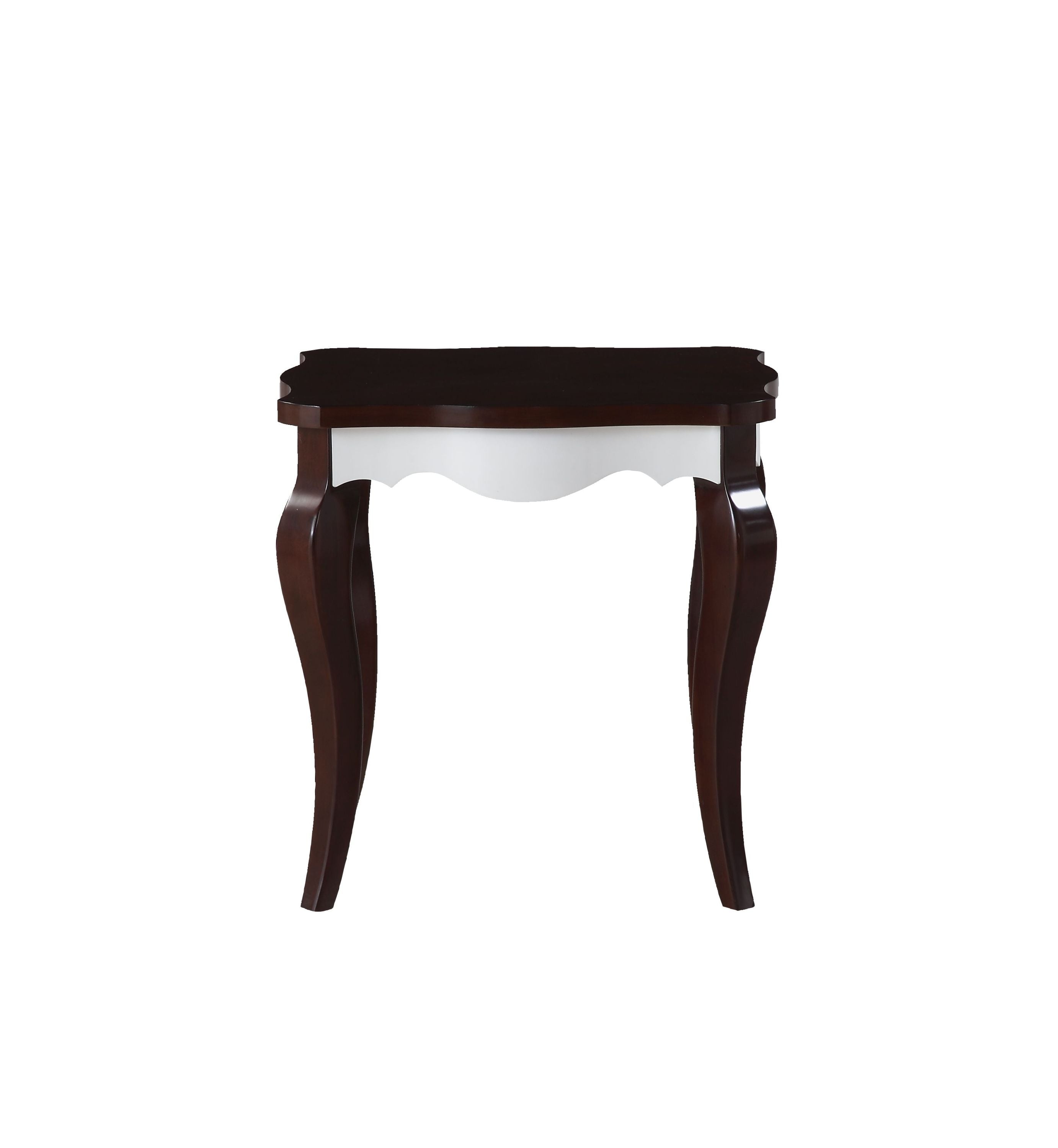 Mathias White & Walnut Finish End Table