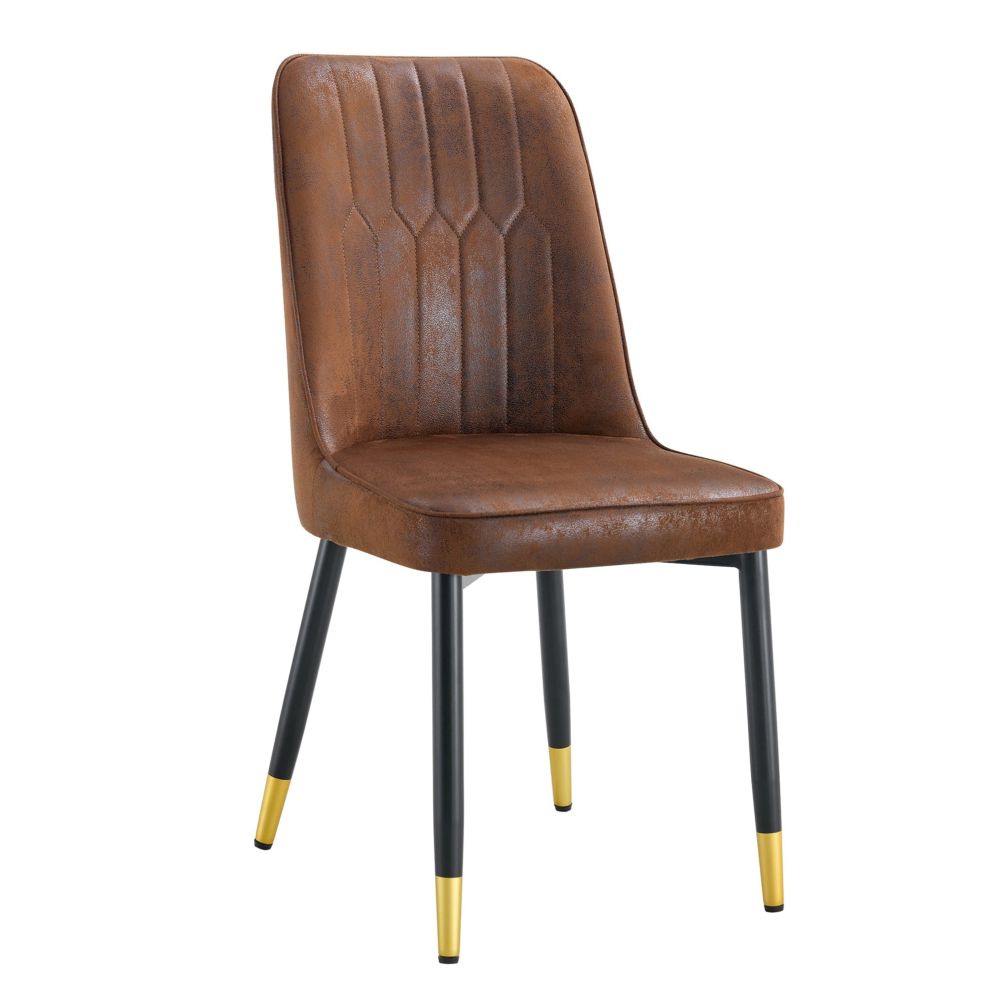 Brown Suede-like Velvet Dining Chair (Set of Four)