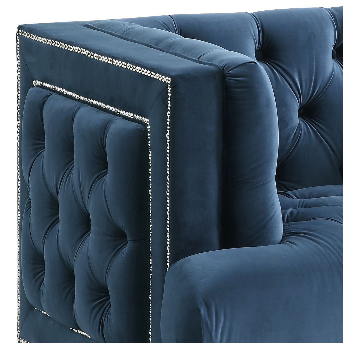 Ansario Blue Velvet Chair